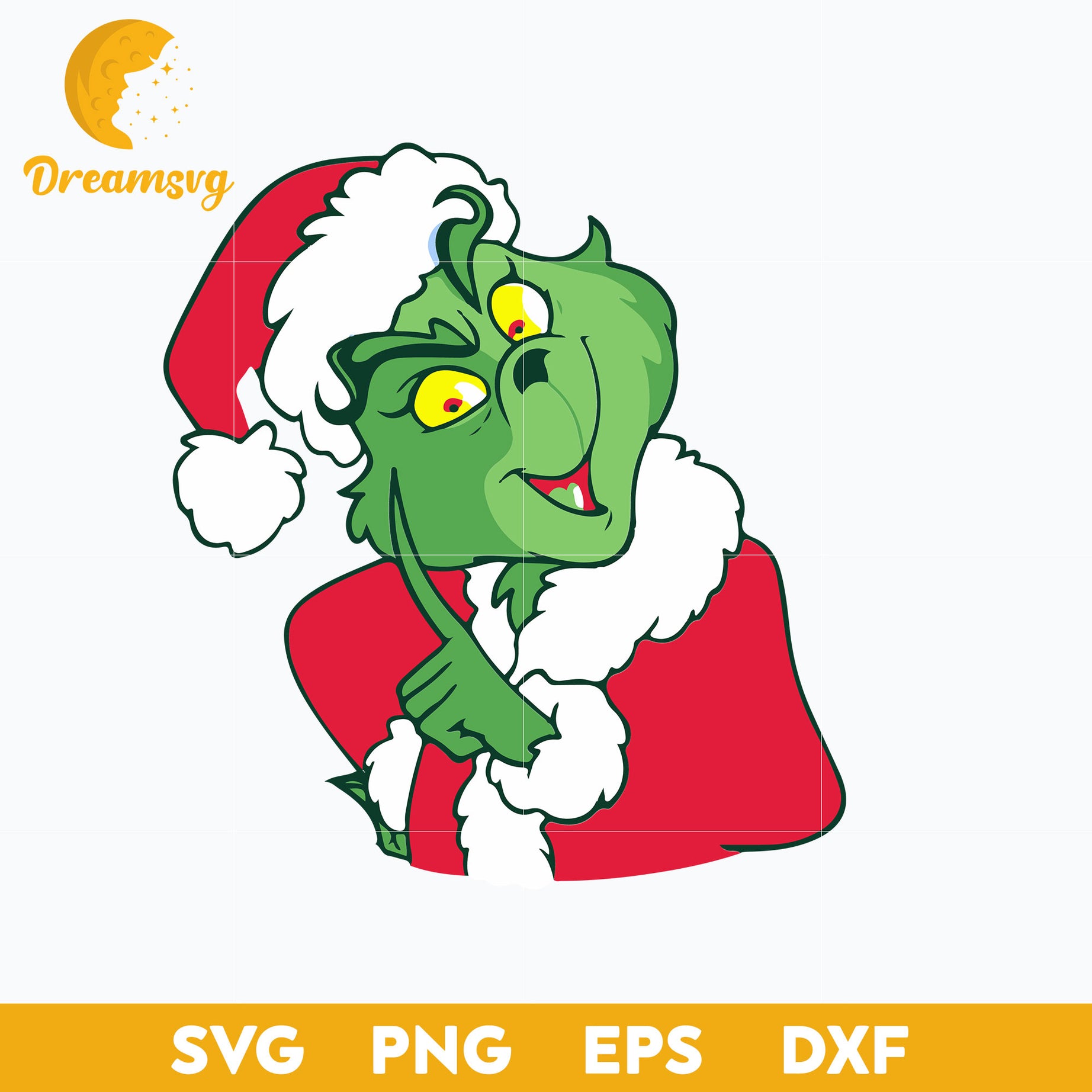 The Grinch Christmas Santa SVG, Christmas SVG, PNG DXF EPS Digital File.