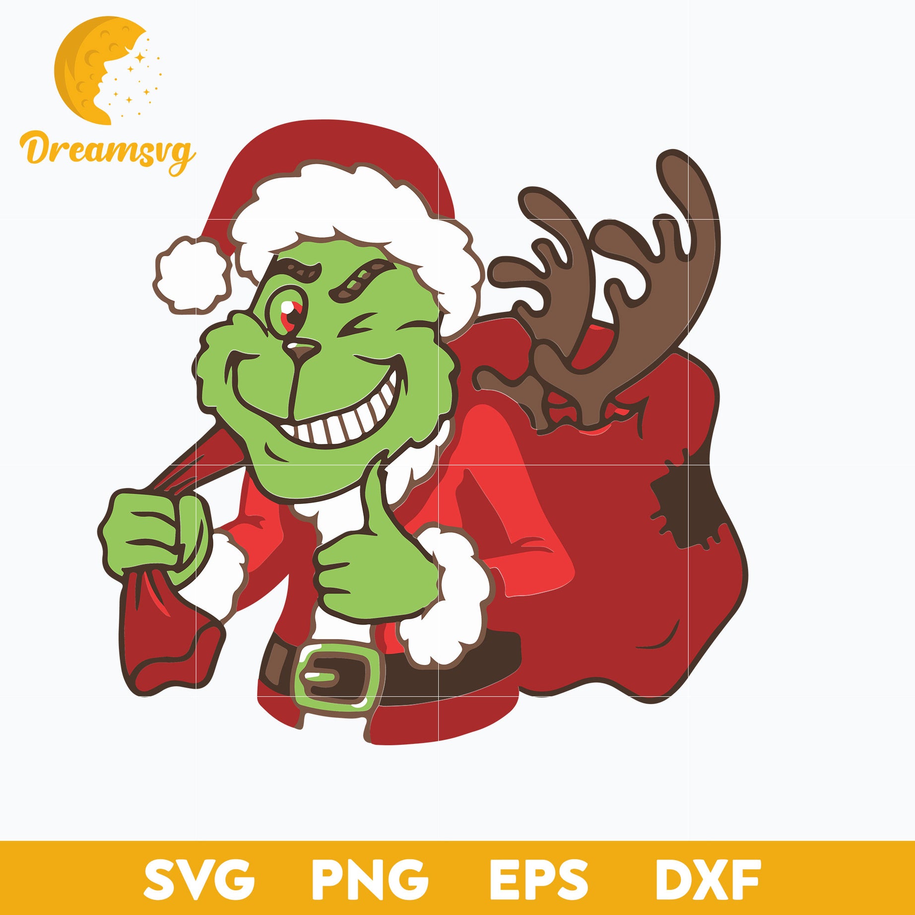 Santa The Grinch Christmas SVG, Christmas SVG, PNG DXF EPS Digital File.