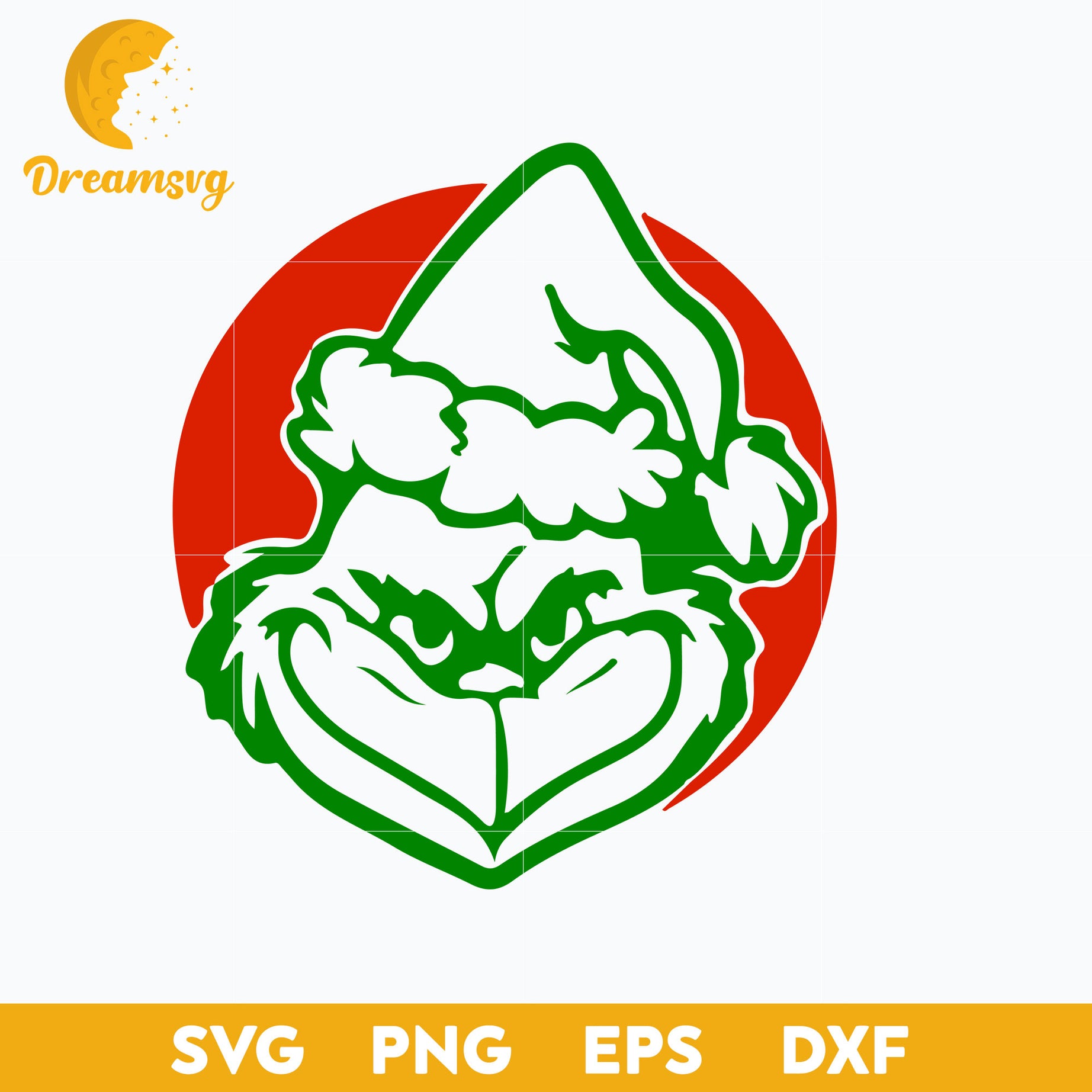 Grinch Face SVG, Christmas SVG, PNG DXF EPS Digital File.