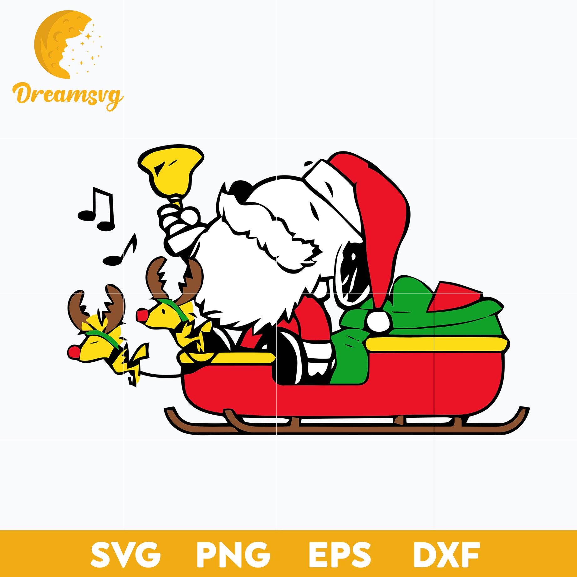 Snoopy Santa Claus SVG, Snoopy Christmas SVG, Christmas SVG, PNG DXF EPS Digital File.