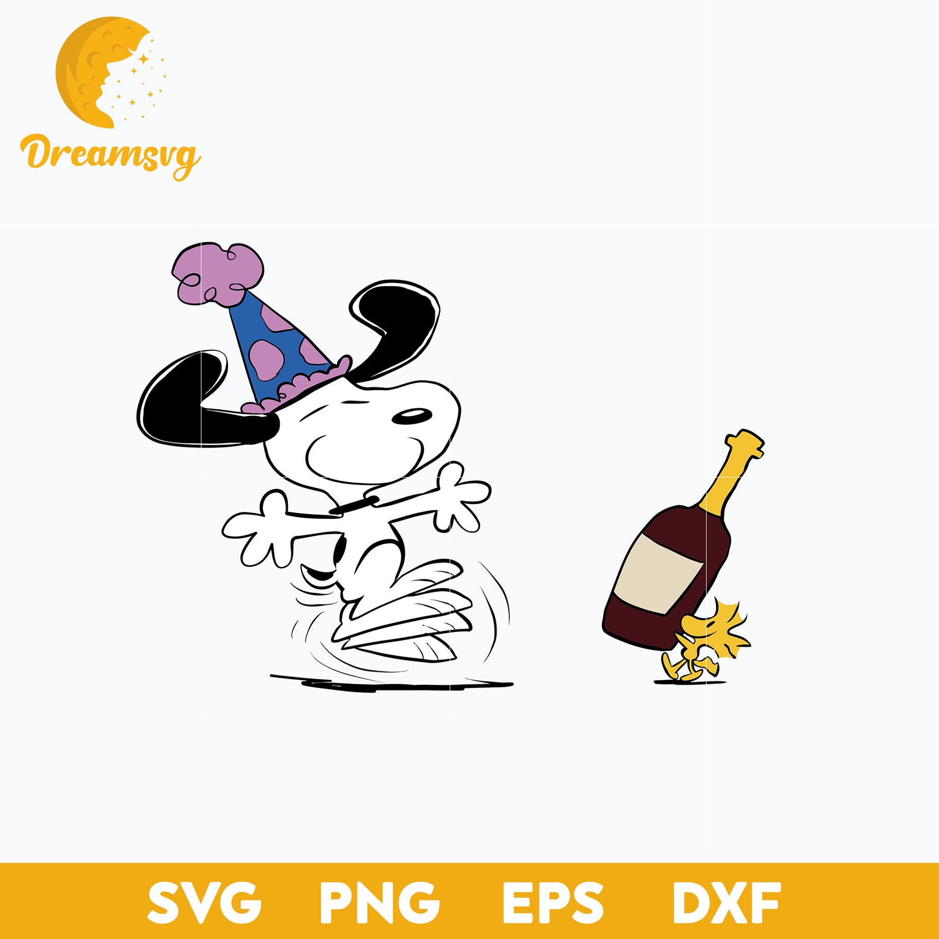 Birthday Snoopy Christmas SVG, Christmas SVG, PNG DXF EPS Digital File.