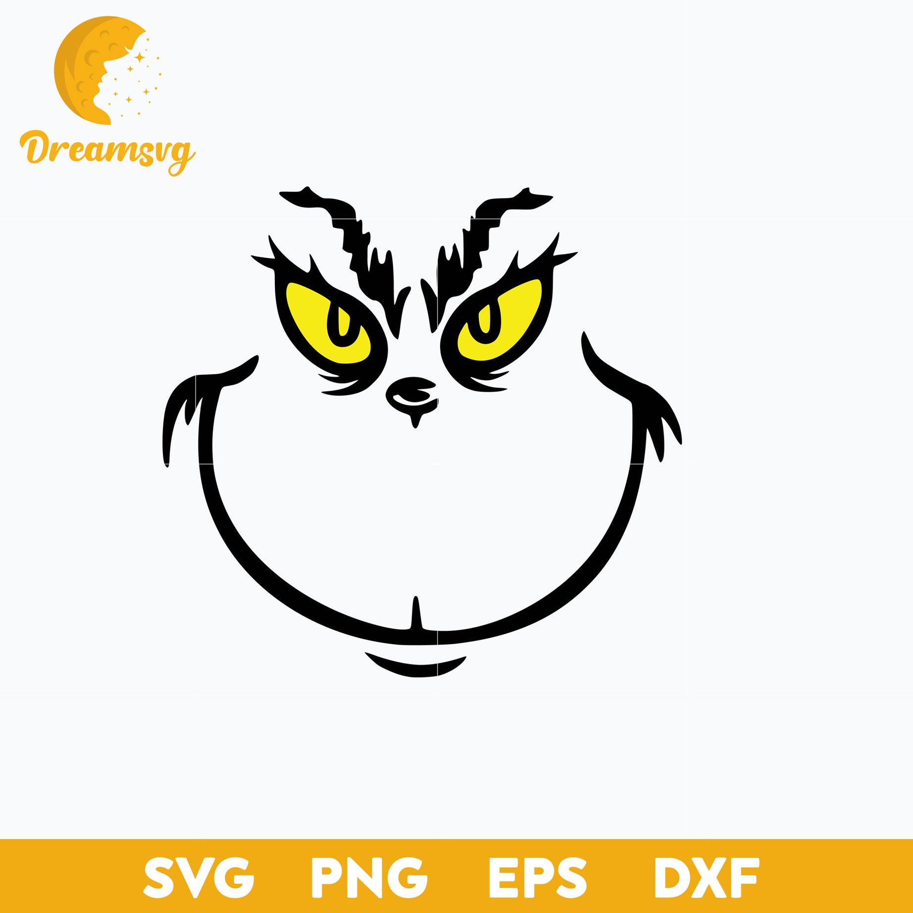 The Grinch Face SVG, Christmas SVG, PNG DXF EPS Digital File.