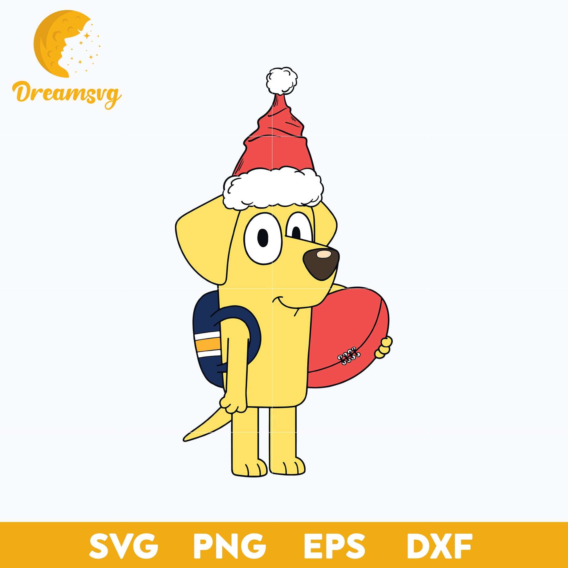 Lucky Christmas SVG, Bluey Christmas SVG, PNG, DXF, EPS Digital File.