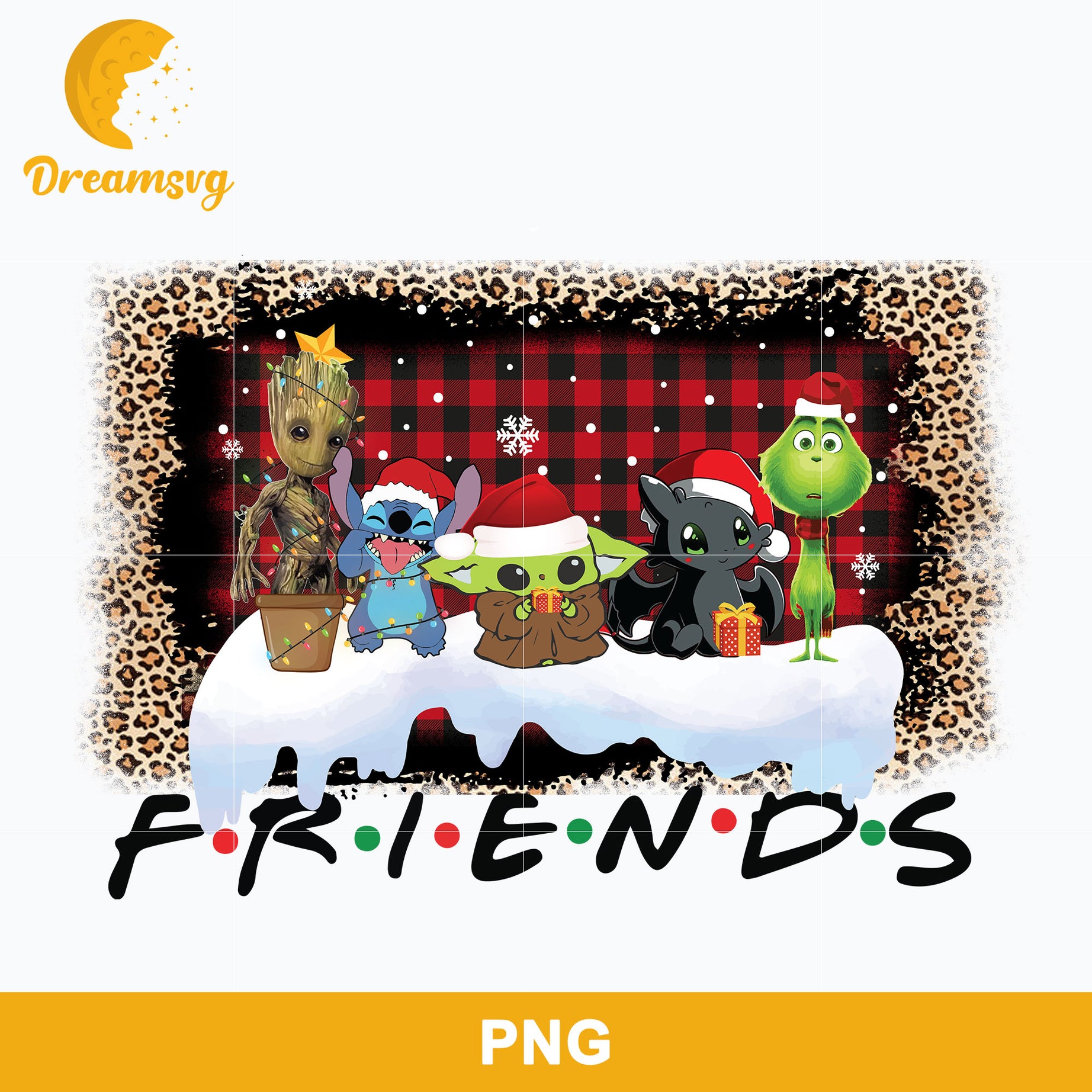 Friends Christmas PNG, Characters Christmas PNG, Christmas PNG Digital File.