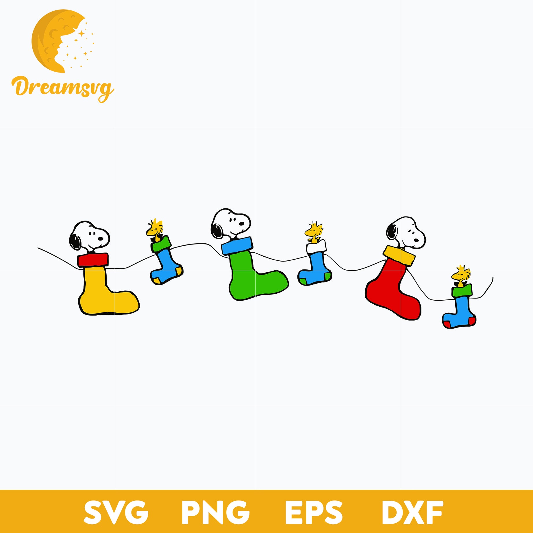 Gifts Christmas Snoopy And Woodstock SVG, Christmas SVG, PNG DXF EPS Digital File.
