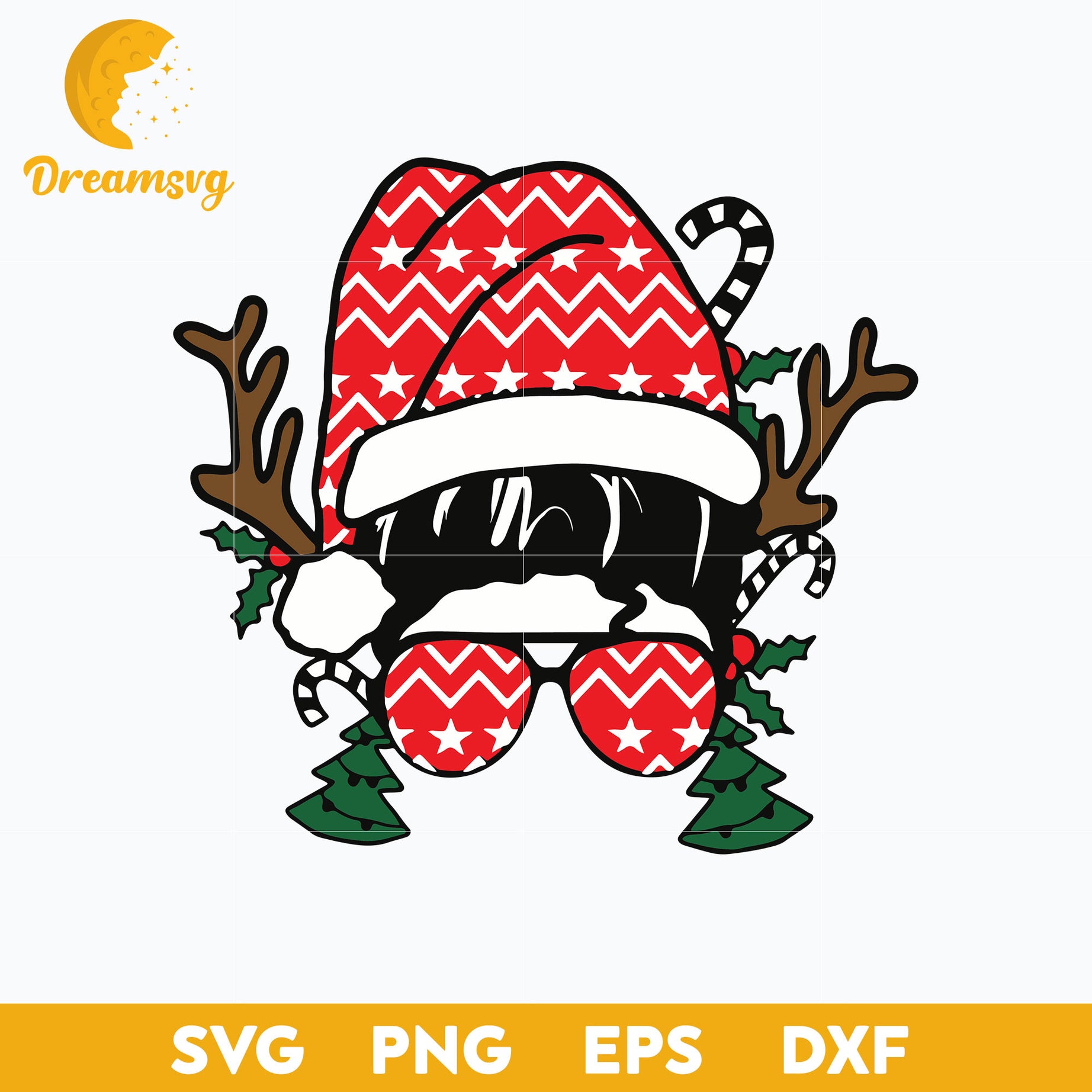 Christmas Cute Messy Hat Women SVG, Christmas SVG.
