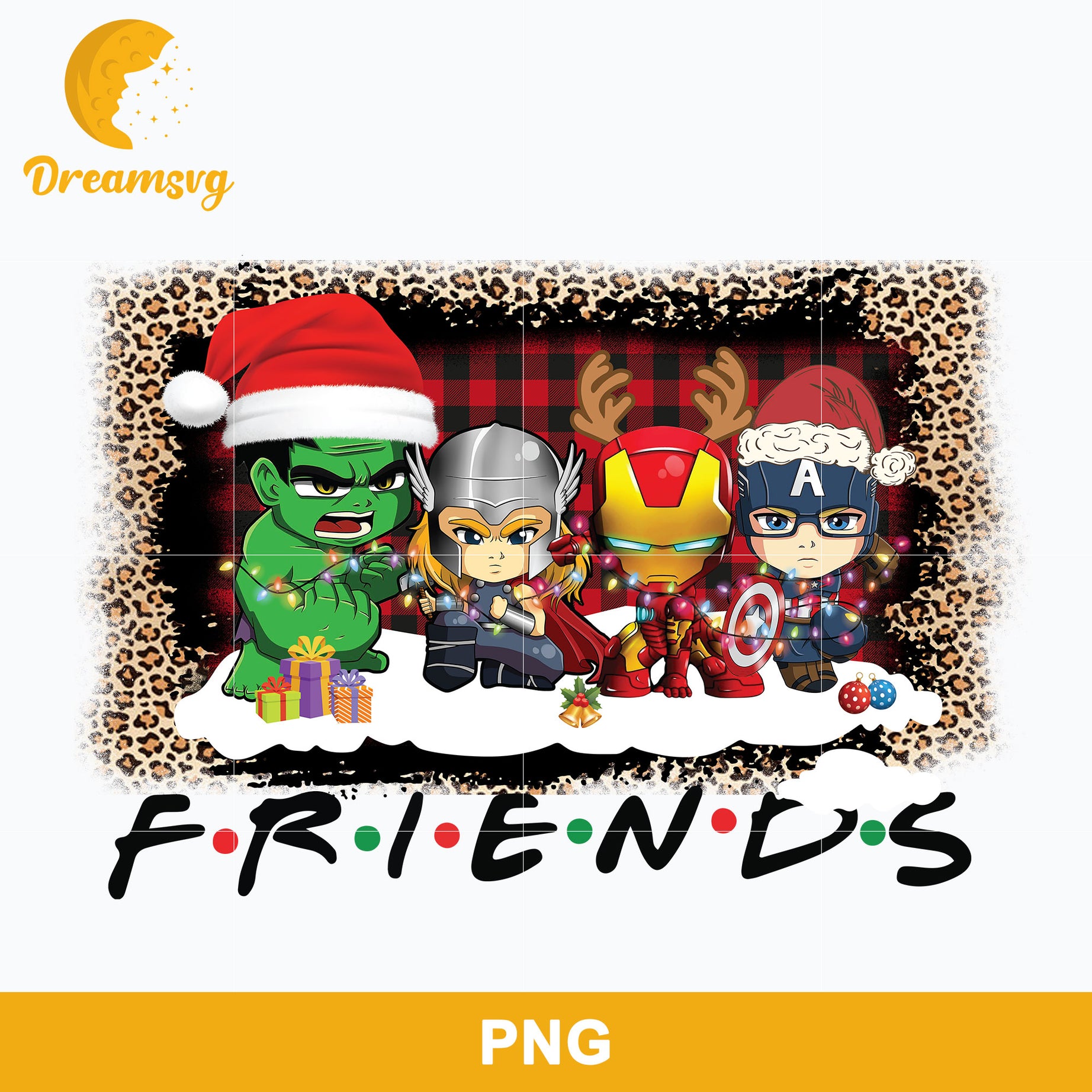 Avengers Friends Christmas PNG