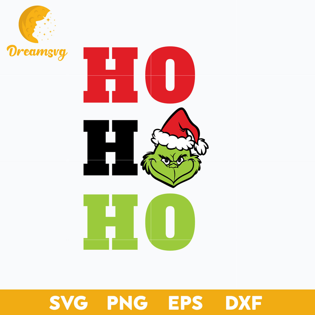 Ho Ho Ho Grinch Santa Christmas PNG, Grinch Christmas PNG, Christmas P