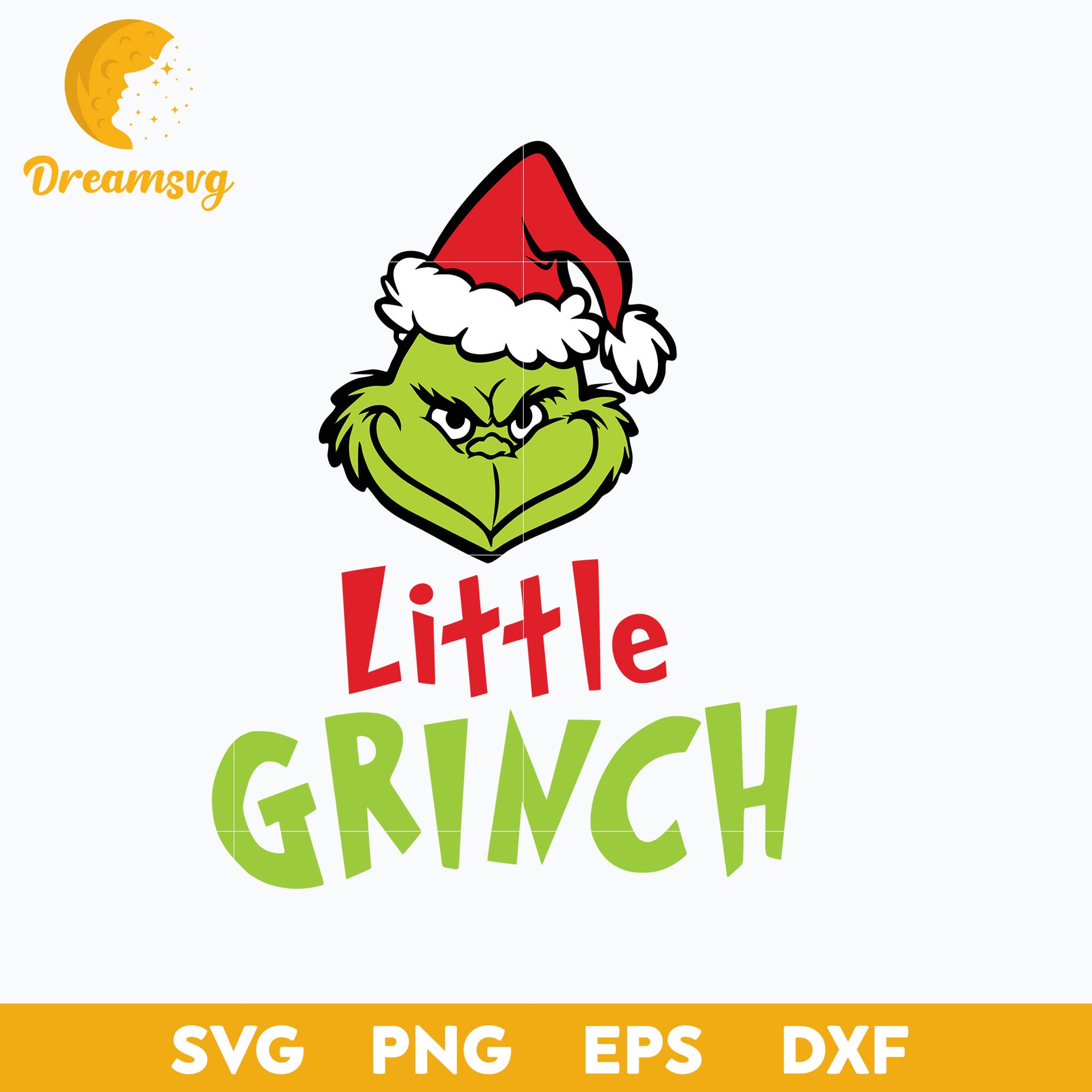 Little Grinch SVG, Christmas SVG, PNG DXF EPS Digital File.
