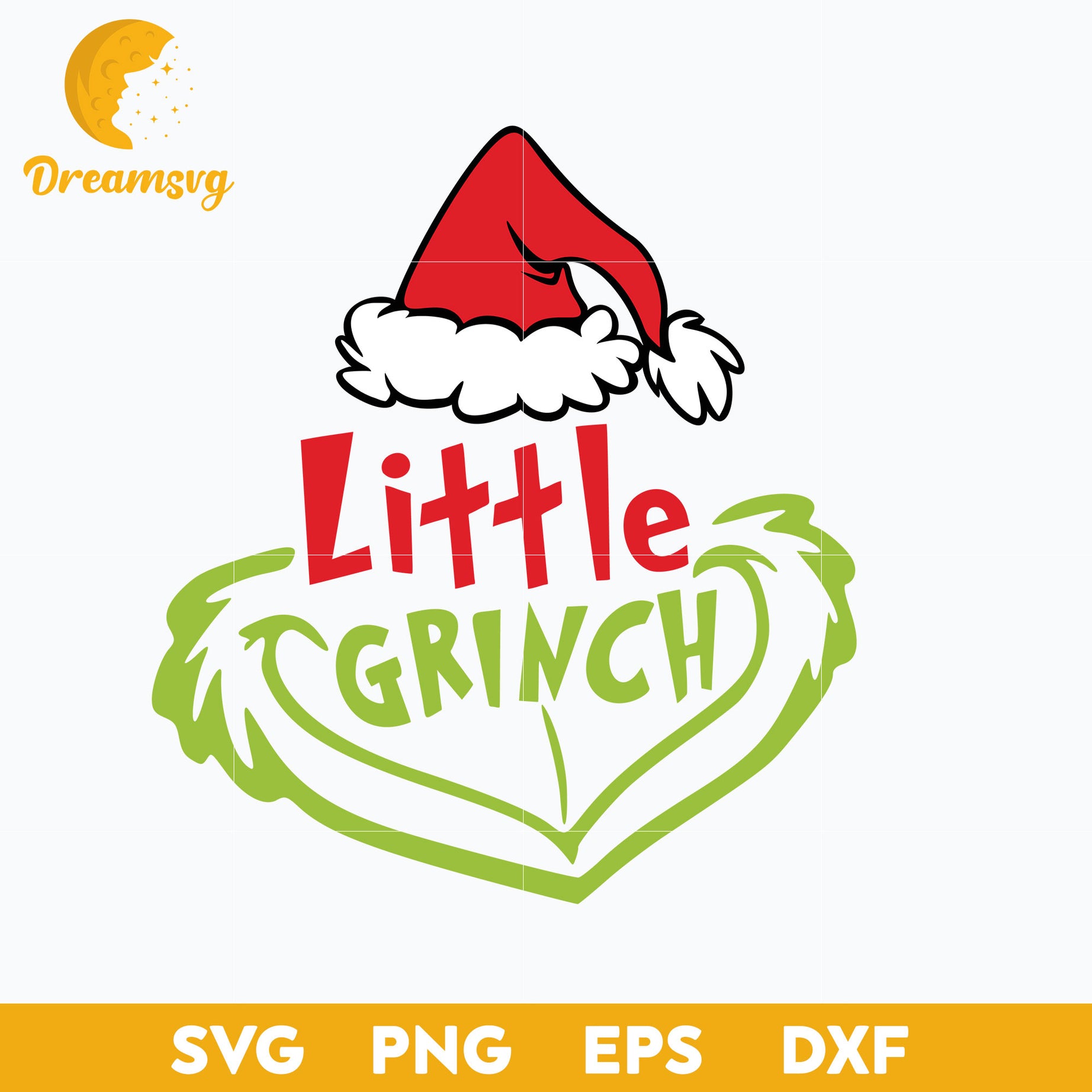 Little Grinch SVG, Christmas SVG, PNG DXF EPS Digital File.