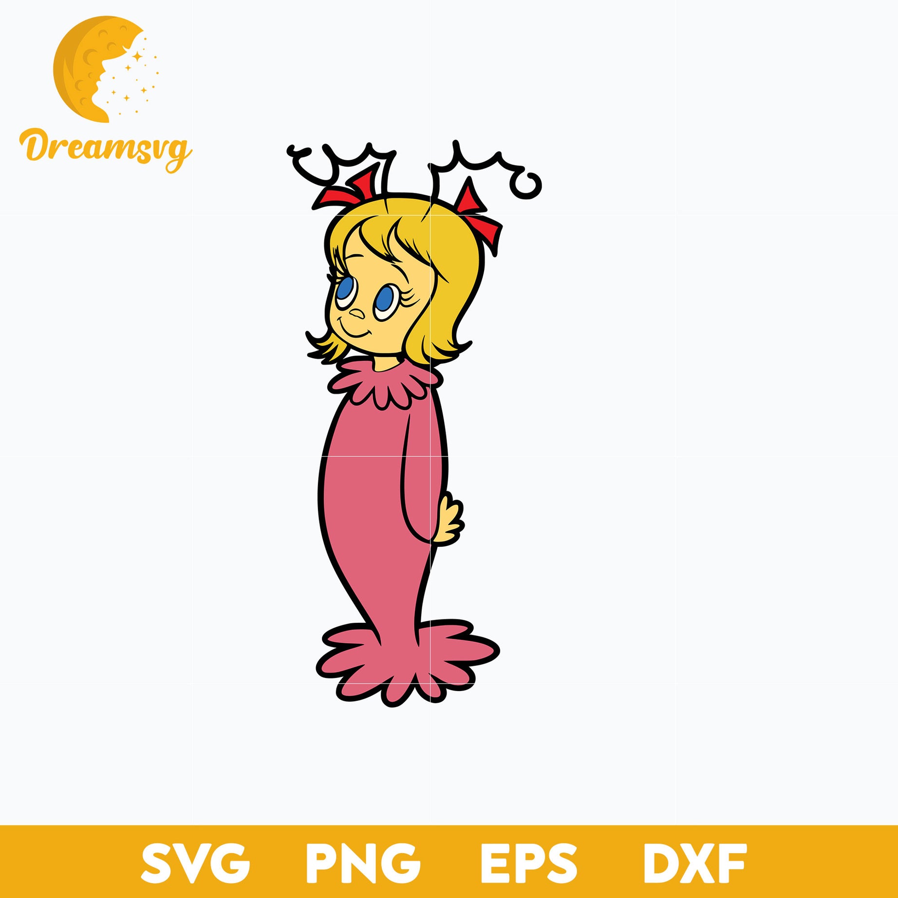 Cindy Lou Who SVG, Christmas SVG, PNG DXF EPS Digital File.