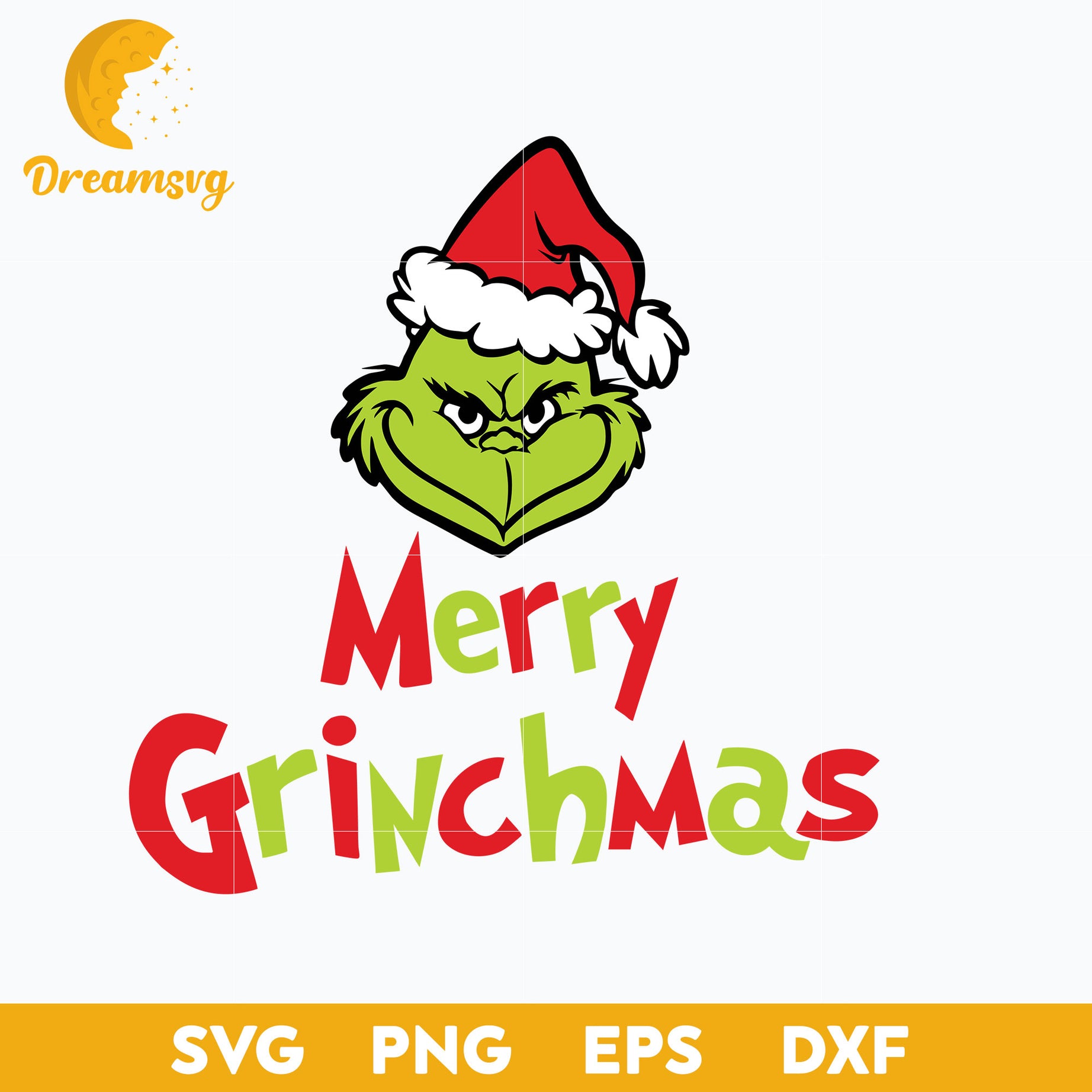 Merry Grinchmas SVG, Christmas SVG, PNG DXF EPS Digital File.