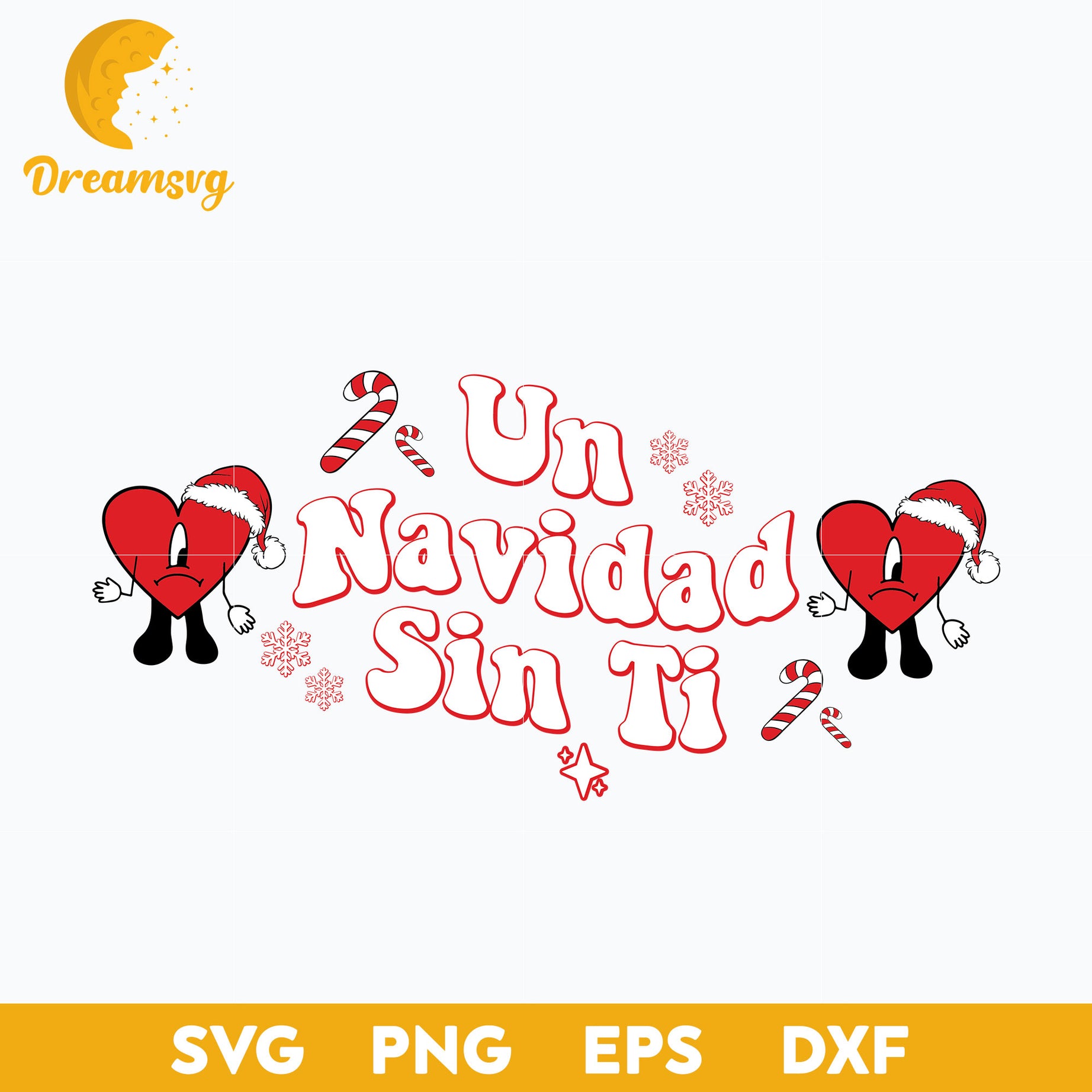 Un Navidad Sin Ti Christmas SVG, Bad Bunny Christmas SVG, Christmas SVG, PNG DXF EPS Digital File.