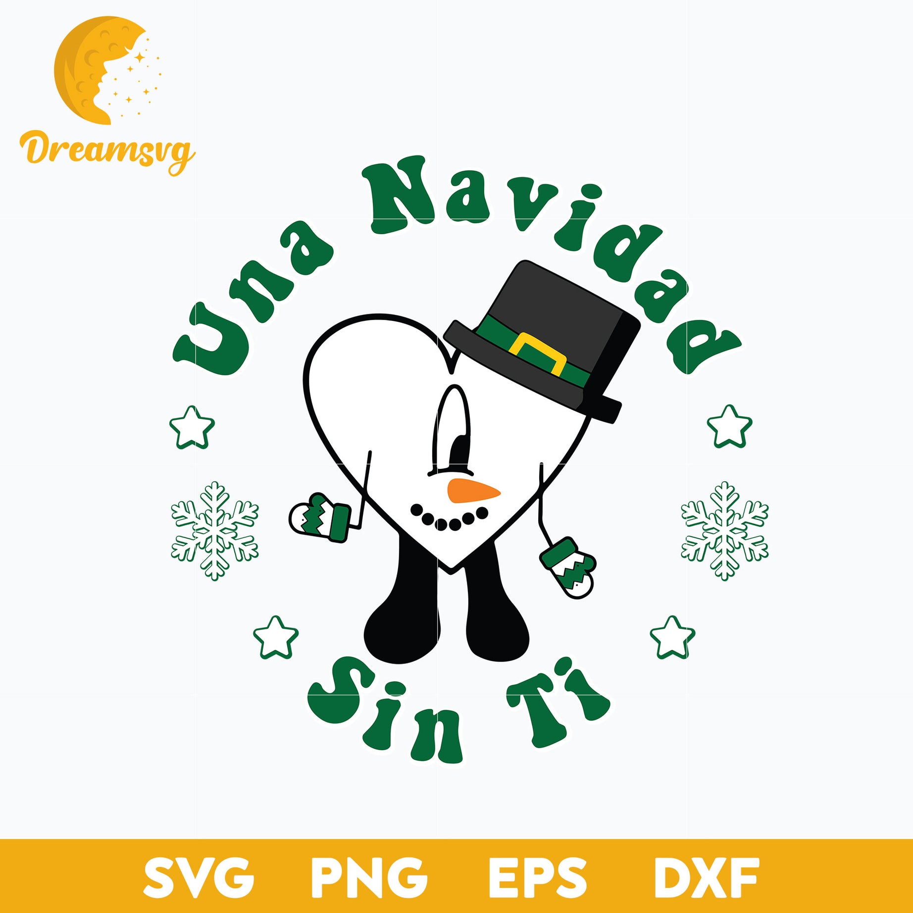 Una Navidad Sin Ti SVG, Bad Bunny Snowman SVG, Bunny Christmas SVG, Christmas SVG, PNG DXF EPS Digital File.