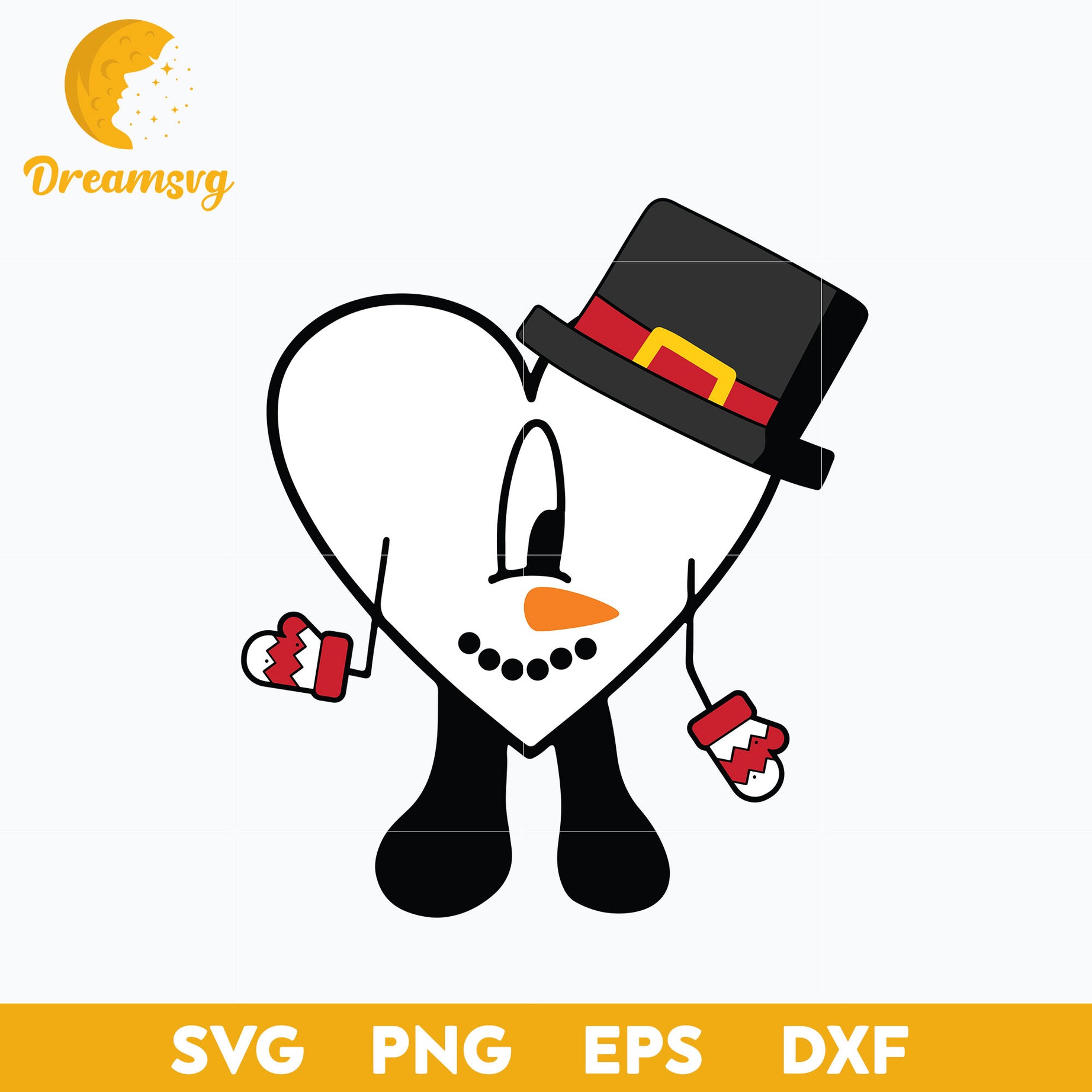 Sin Ti Heart Snowman Christmas SVG, Christmas SVG, PNG DXF EPS Digital File.