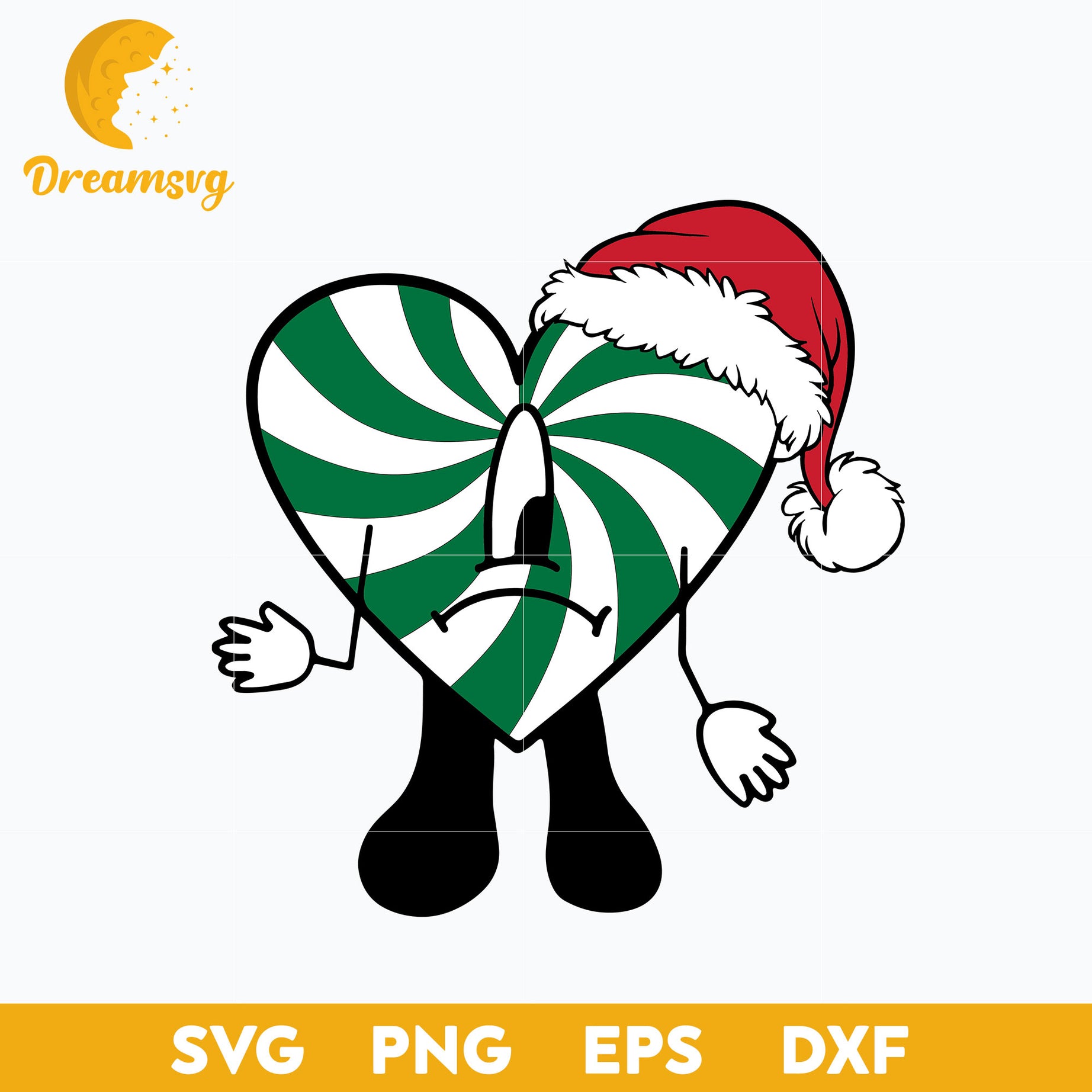 Bad Bunny Candy Heart Christmas SVG