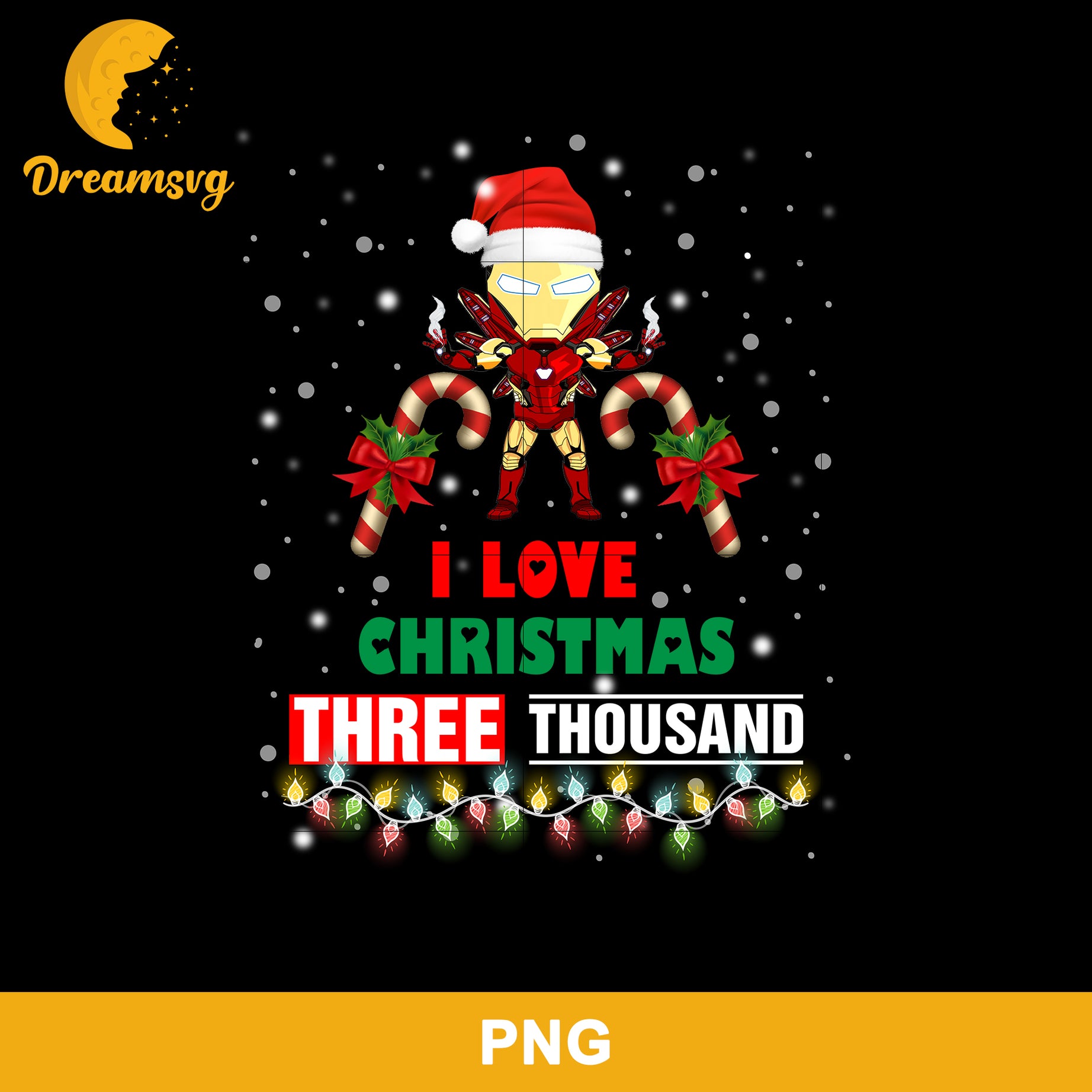 I Love Christmas Three Thousand PNG, Christmas PNG File.