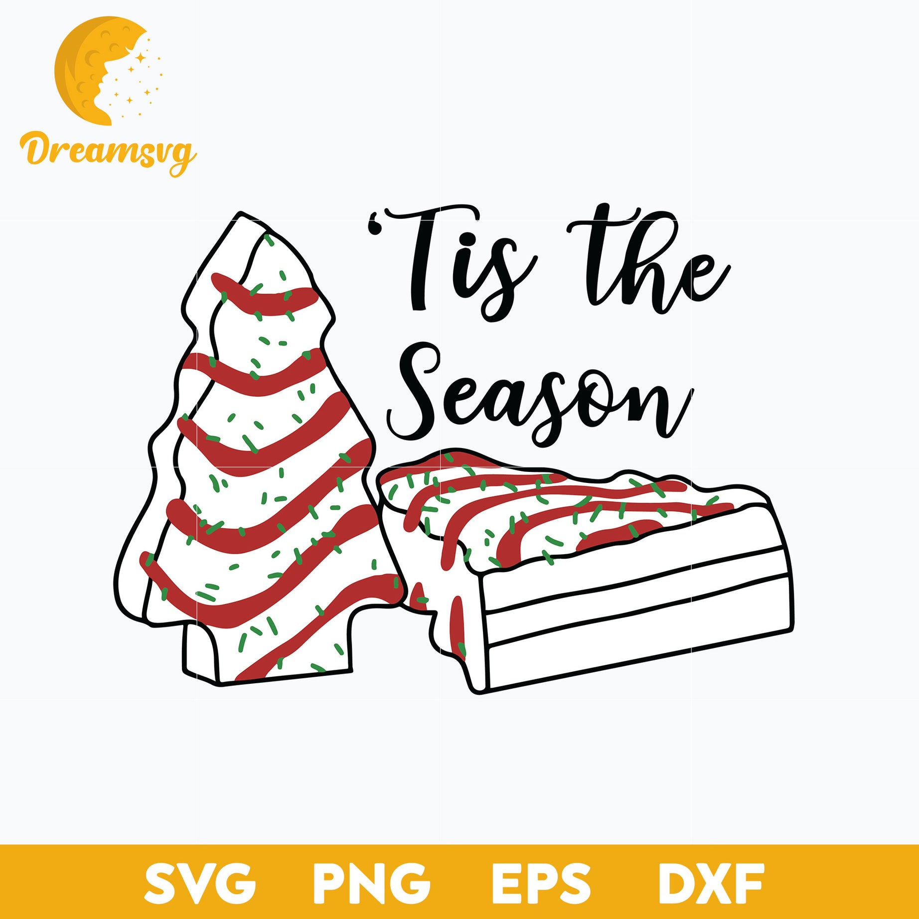 Christmas Tree Cake SVG, Tis The Season SVG, Christmas SVG