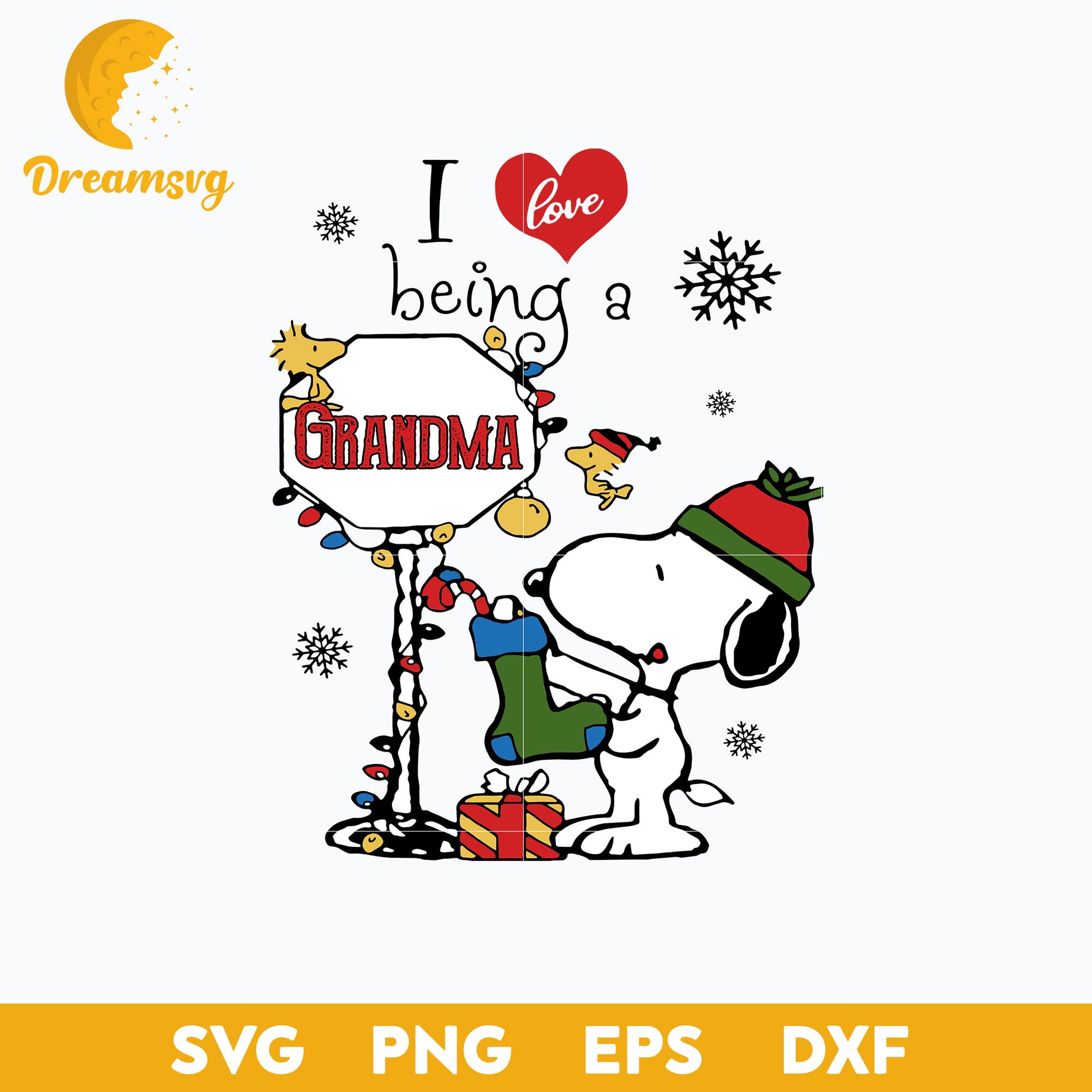 I Love Being Grandma Snoopy Christmas SVG, Christmas SVG.