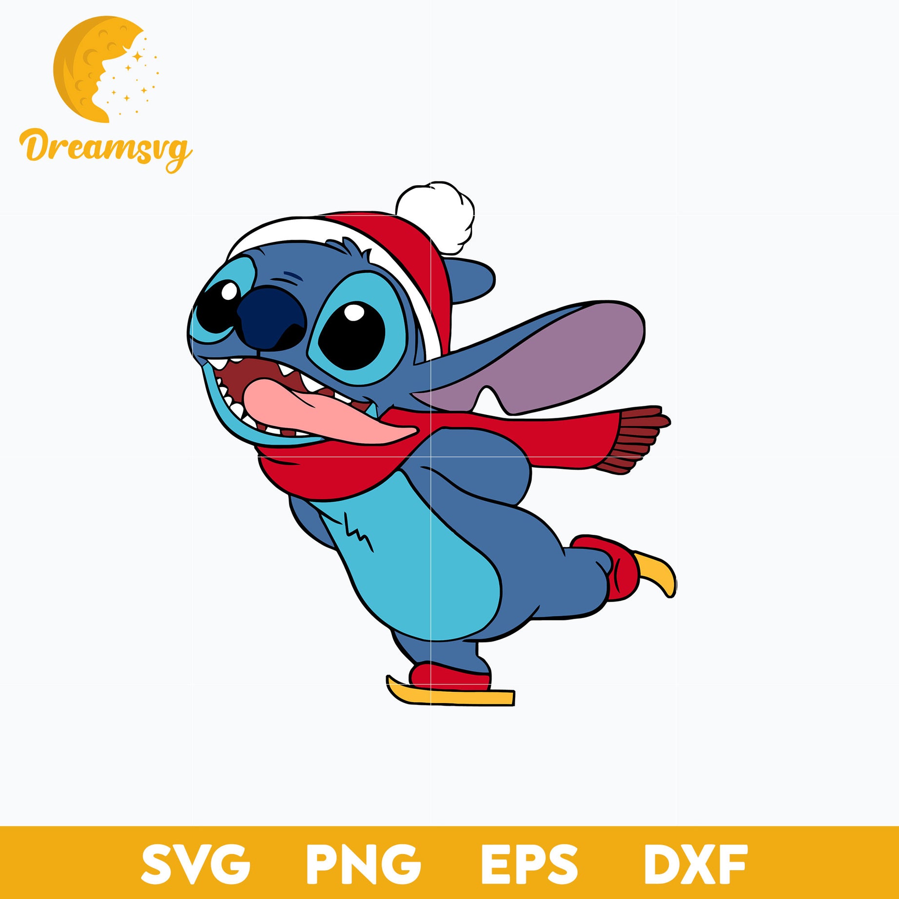 Stitch Santa Christmas SVG, Christmas SVG, PNG, DXF, EPS Digital File.