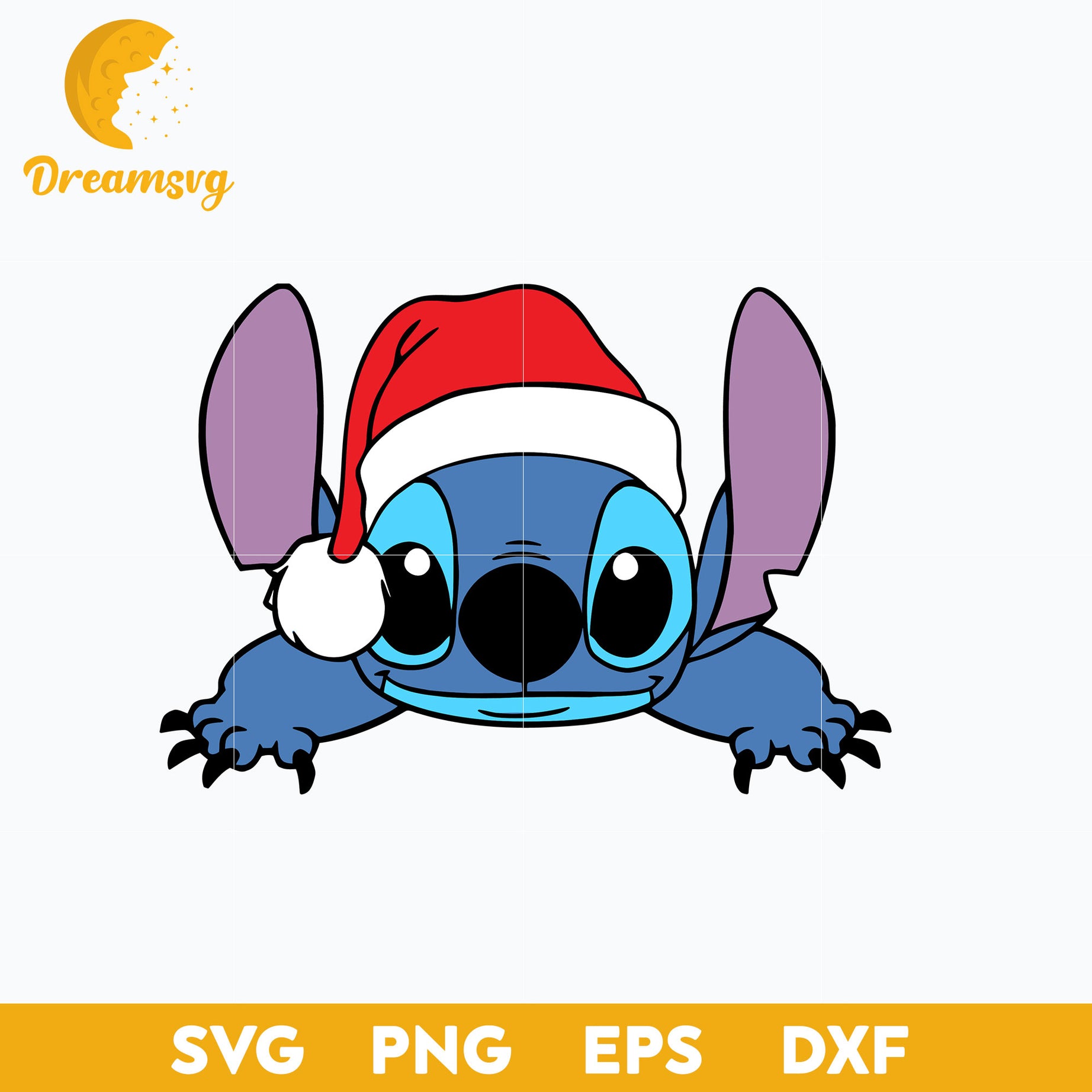 Christmas Stitch Santa SVG, Christmas SVG, PNG, DXF, EPS Digital File.