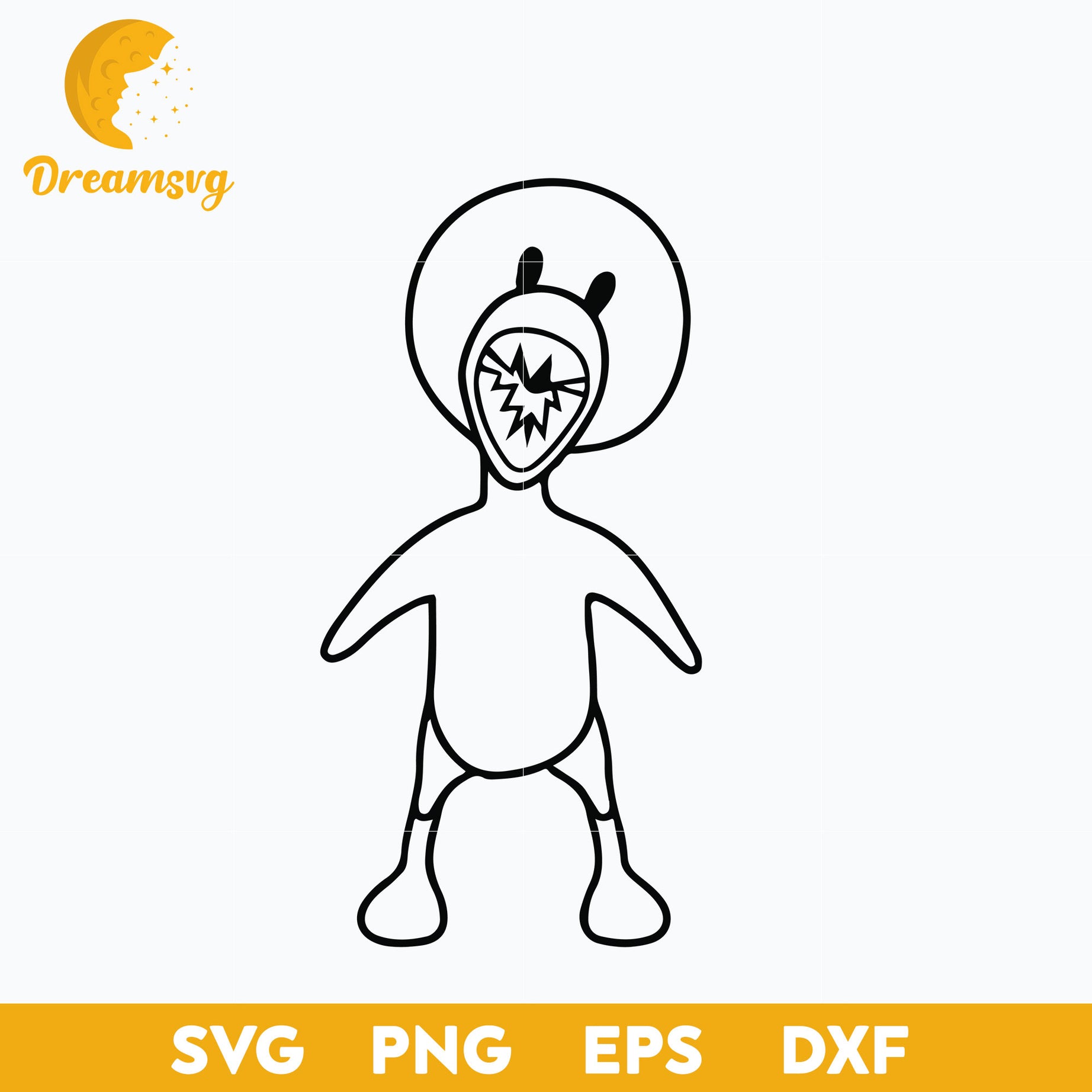 Yellow from Rainbow Friends Outline SVG, Funny SVG, PNG DXF EPS Digital File.