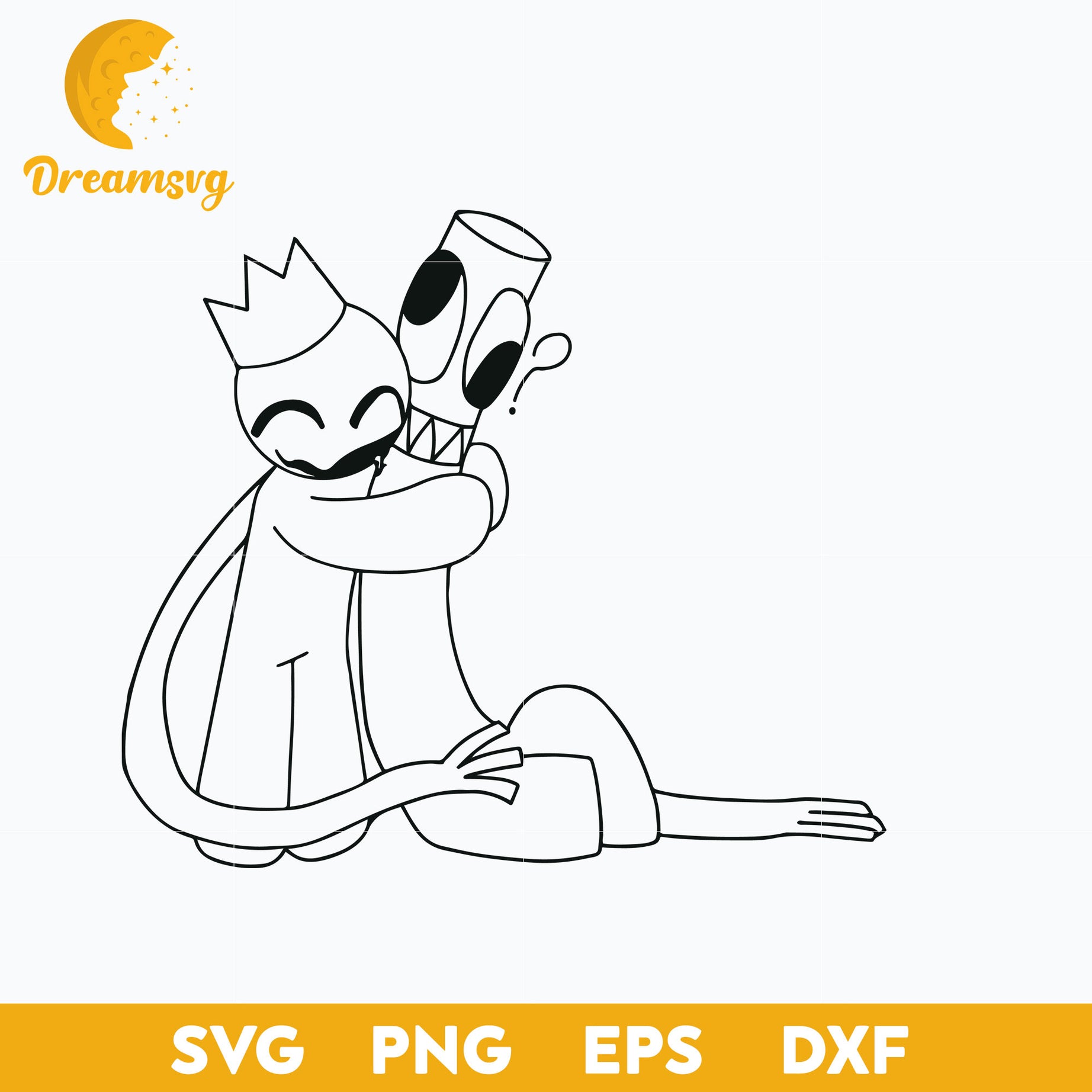 Blue and Green From Rainbow Friends Coloring SVG, Funny SVG, PNG DXF EPS Digital File.