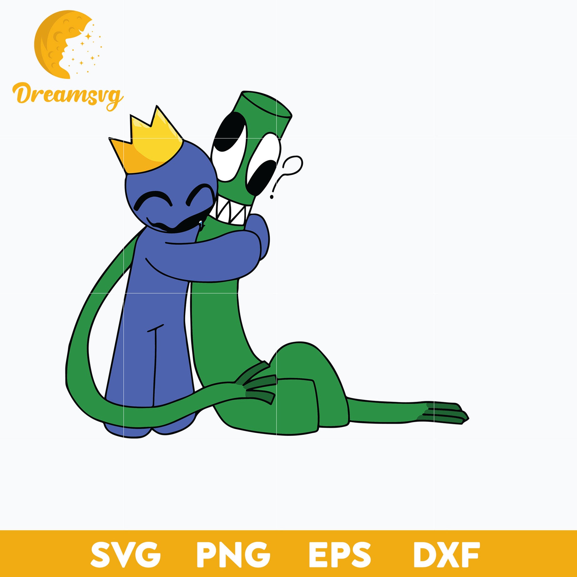 Blue and Green From Rainbow Friends SVG, Funny SVG, PNG DXF EPS Digital File.