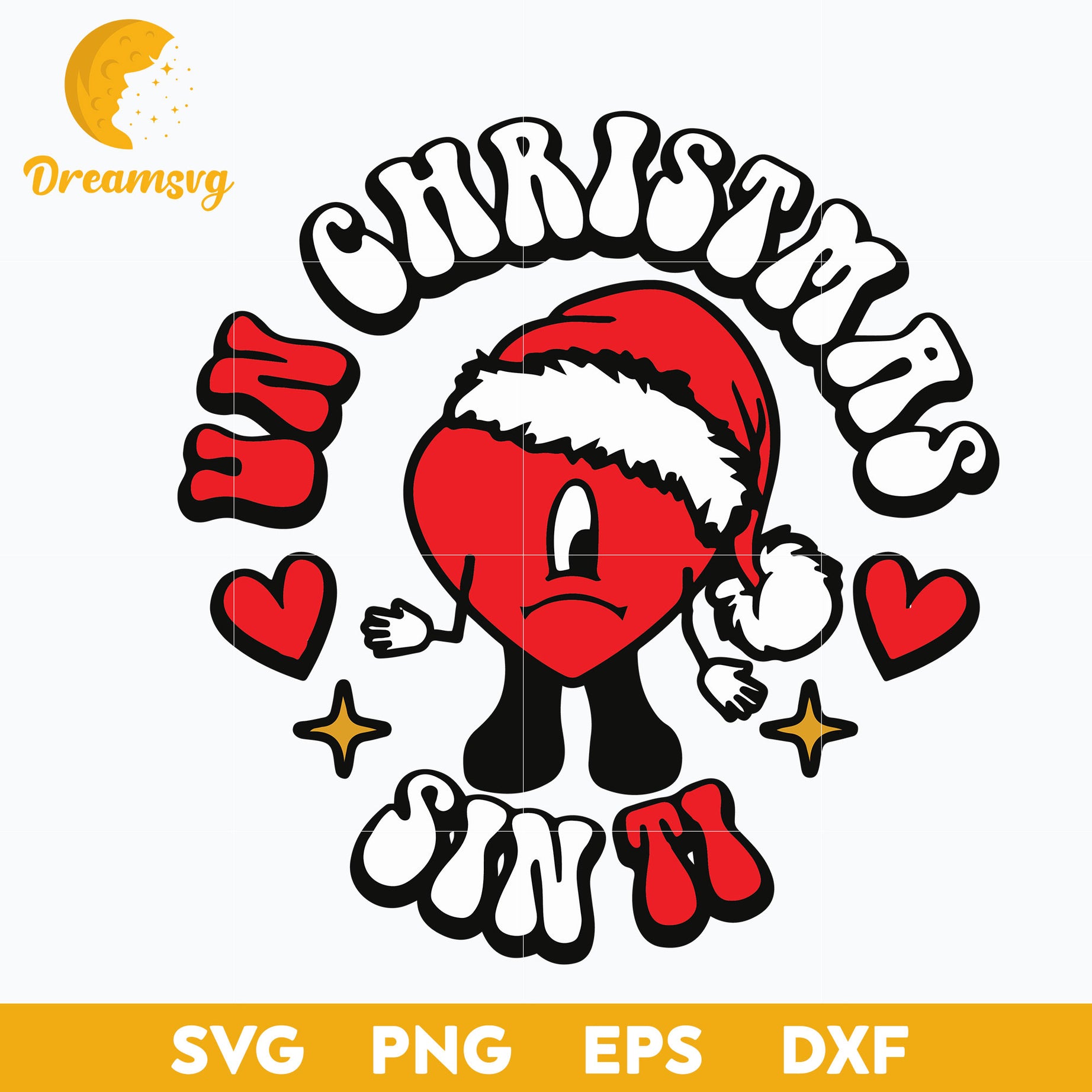 Un Christmas Sin Ti SVG, Un Verano Sin Ti Bad Bunny Heart SVG, Christmas SVG, PNG DXF EPS Digital File.