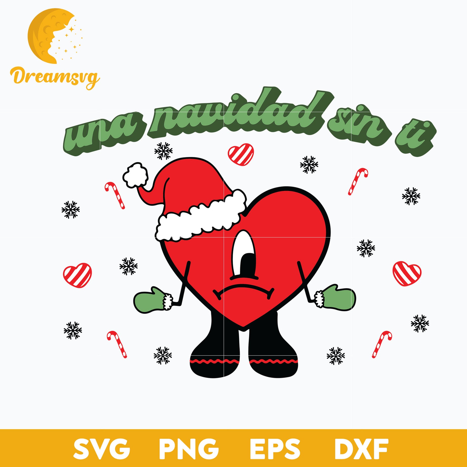 Una Navidad Sin Ti SVG, Bad Bunny Christmas SVG, Christmas SVG, PNG DXF EPS Digital File.