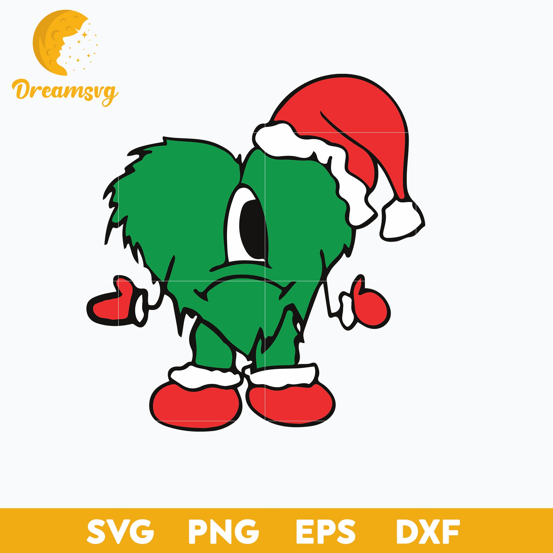 Bunny Heart Santa Claus Hat Christmas SVG, Christmas SVG.