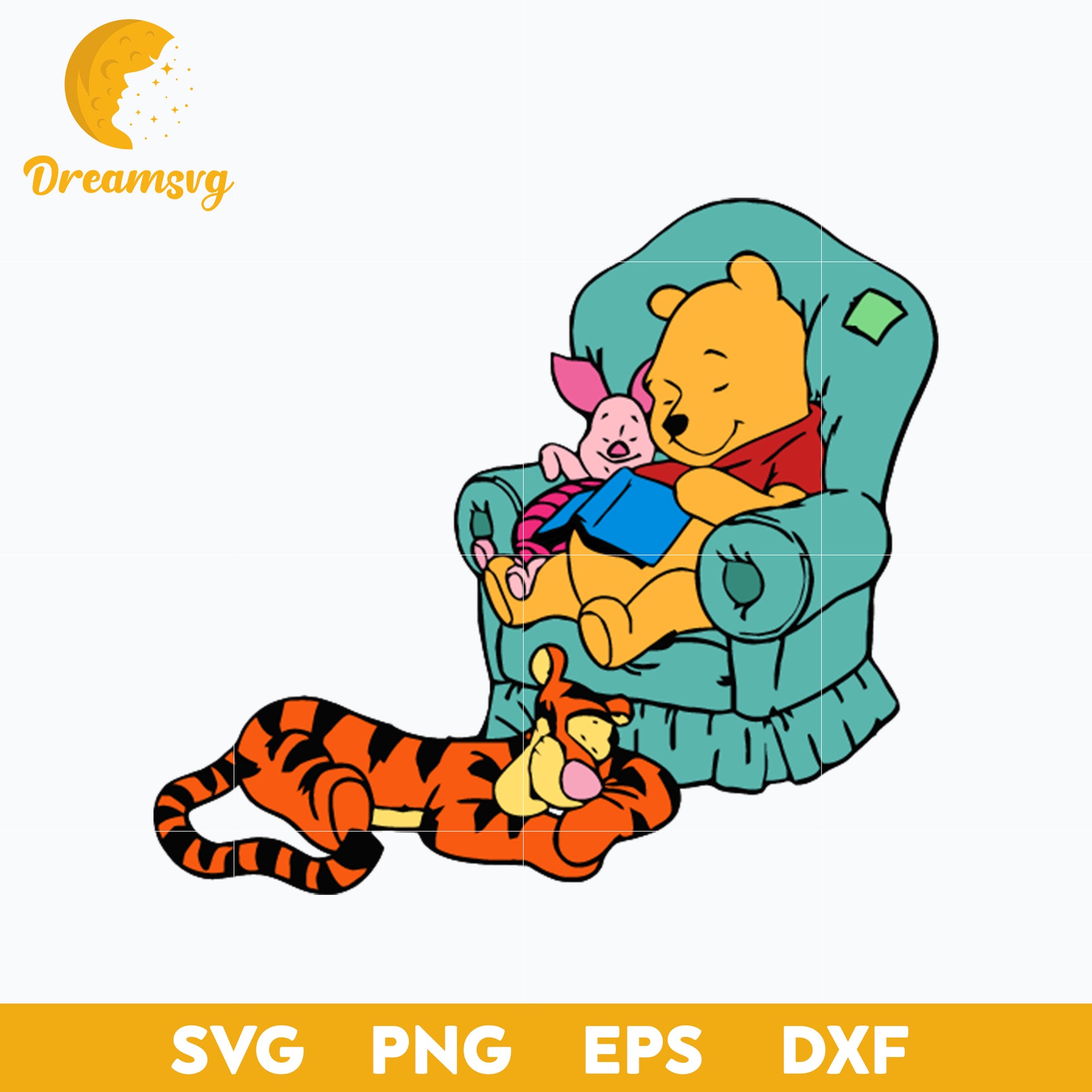 Winnie The Pooh SVG, Disney SVG PNG DXF EPS Digital File.