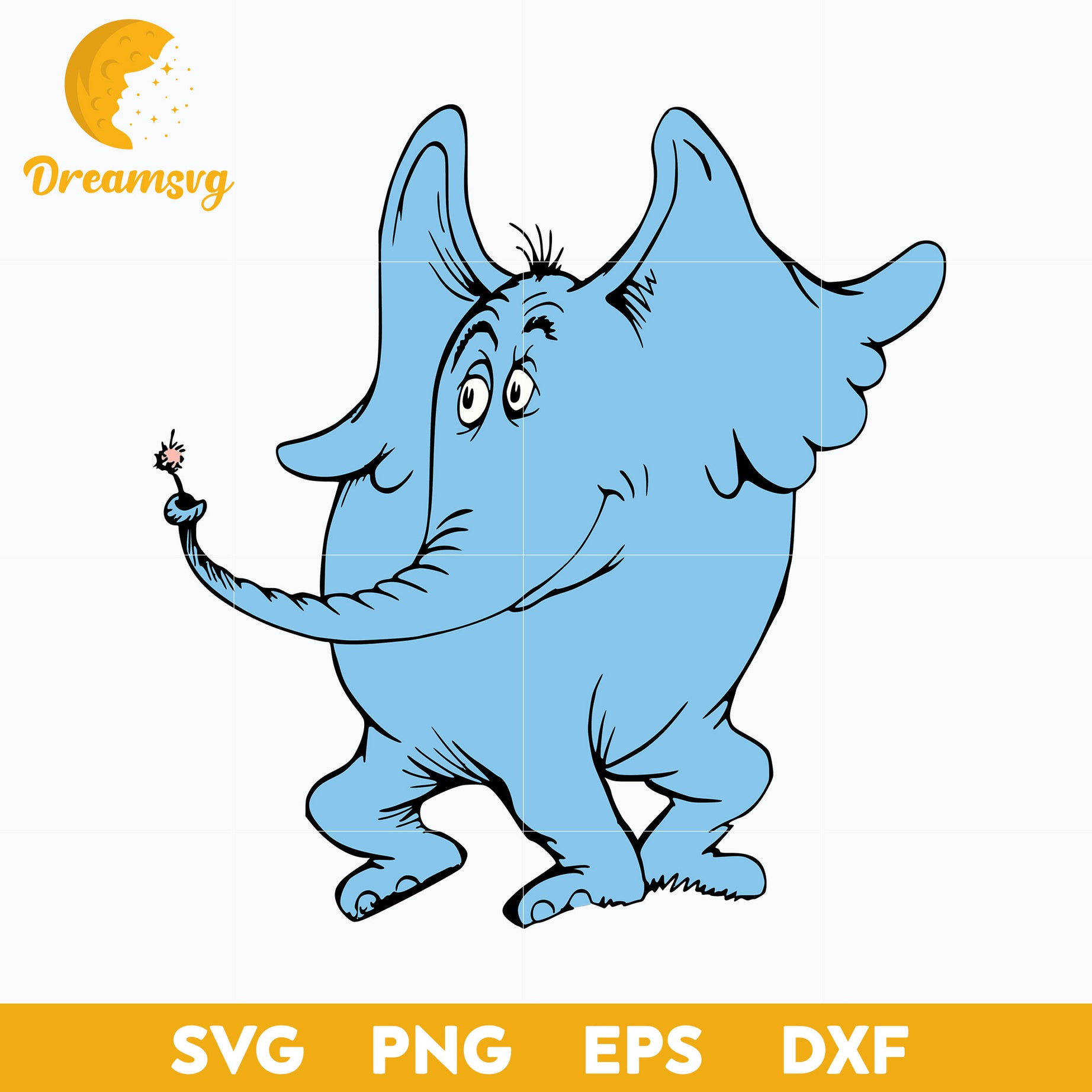Dr Seuss Horton SVG, PNG DXF EPS File