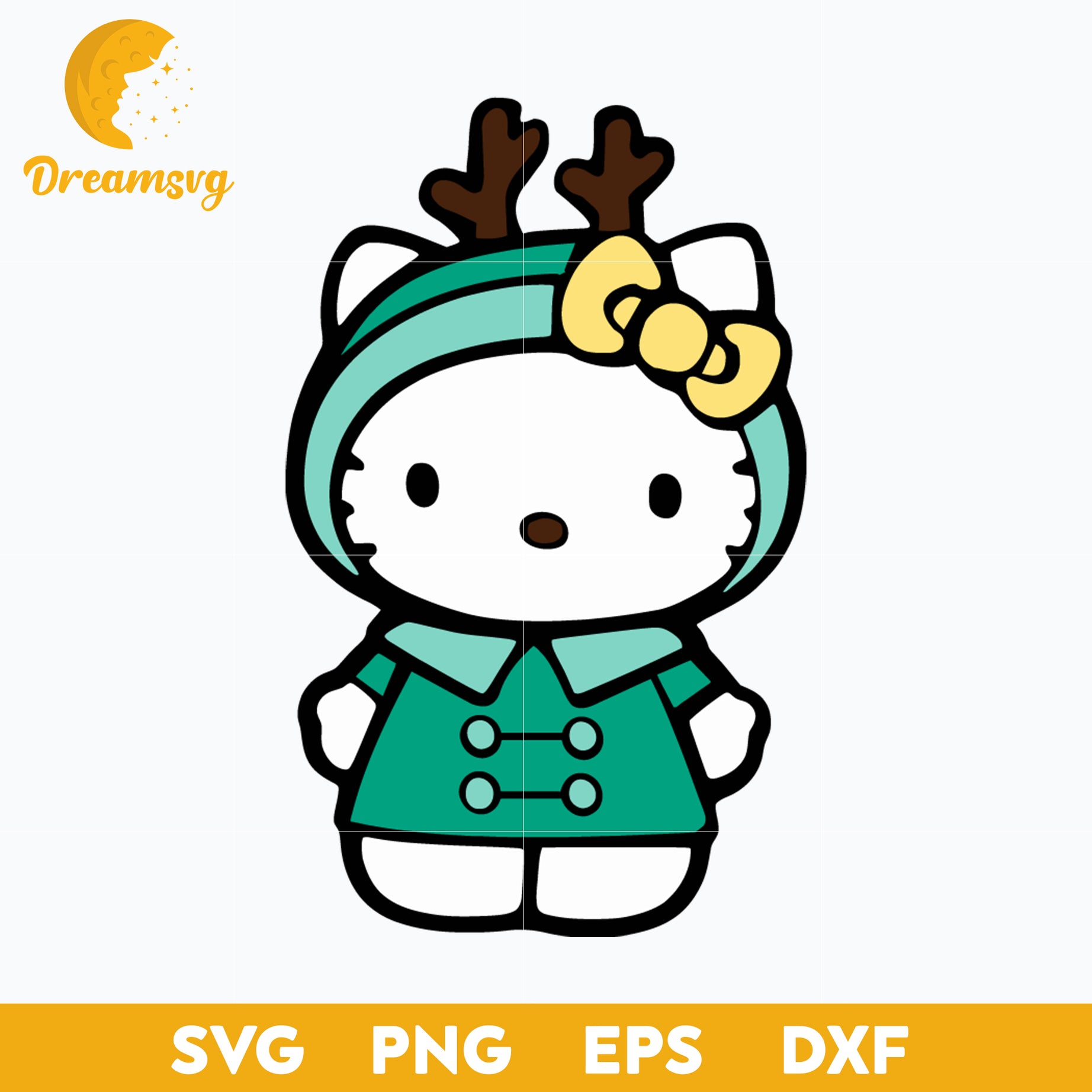 Hello Kitty SVG, Cartoon SVG PNG DXF EPS Digital File
