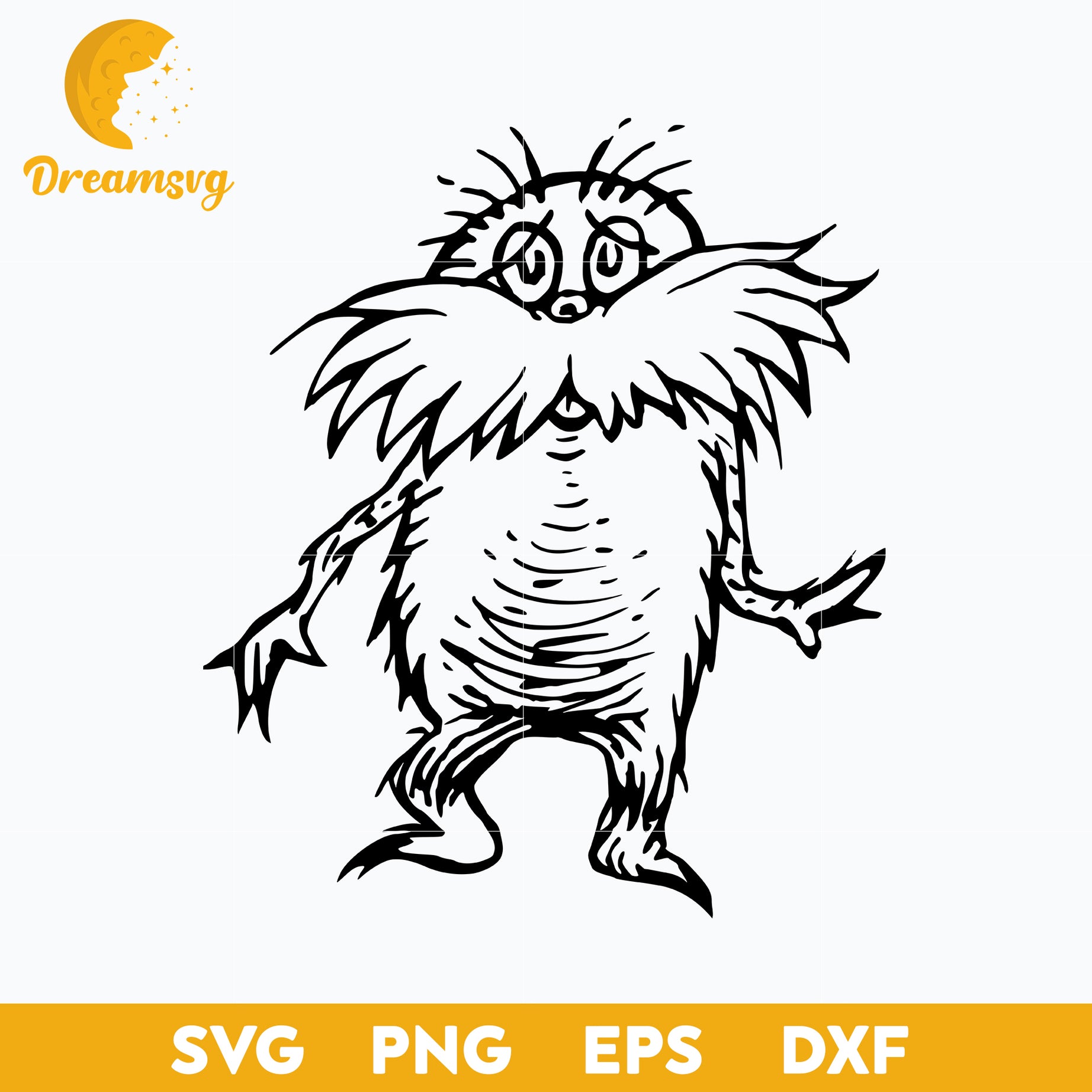 The Lorax Outline SVG PNG DXF EPS Digital File