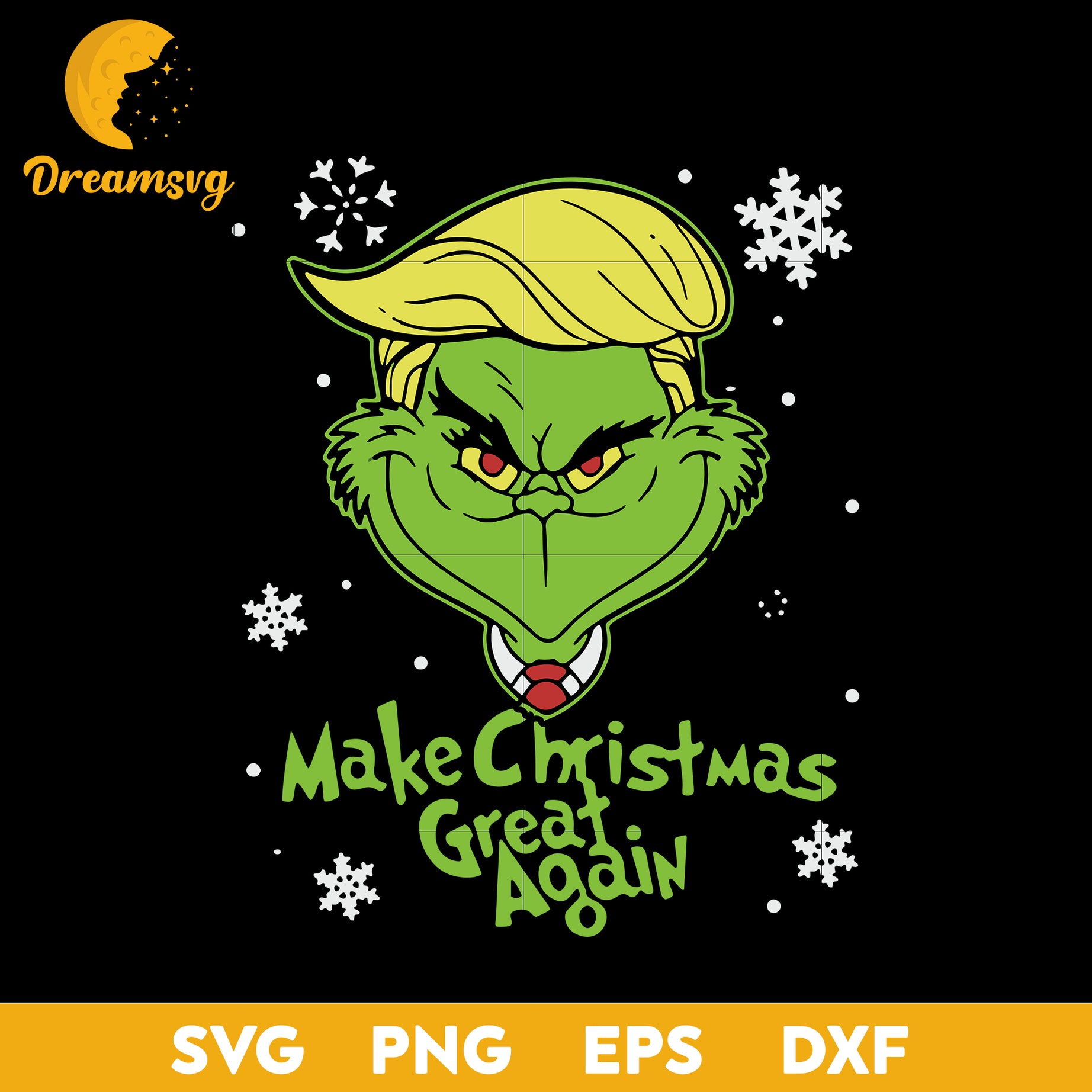 Make Christmas Great Again SVG, Grinch SVG,  Christmas SVG, PNG DXF EPS Digital File.