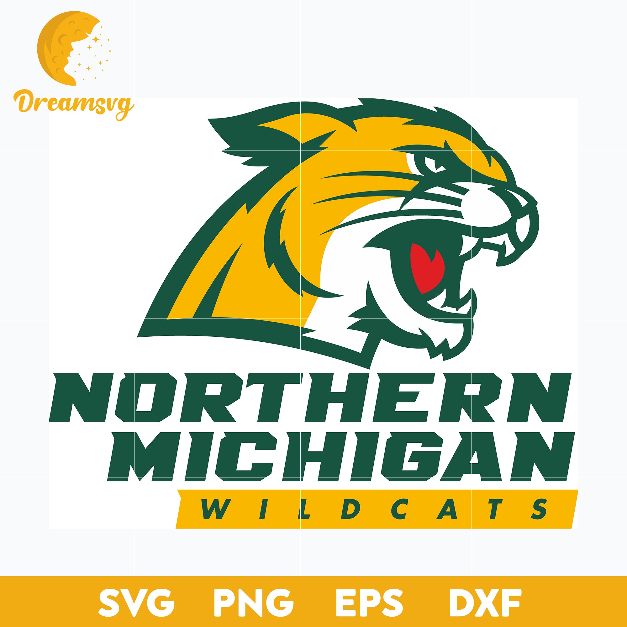 Northern Michigan Wildcats  Svg, Logo Ncaa Sport Svg, Ncaa Svg, Png, Dxf, Eps Download File.