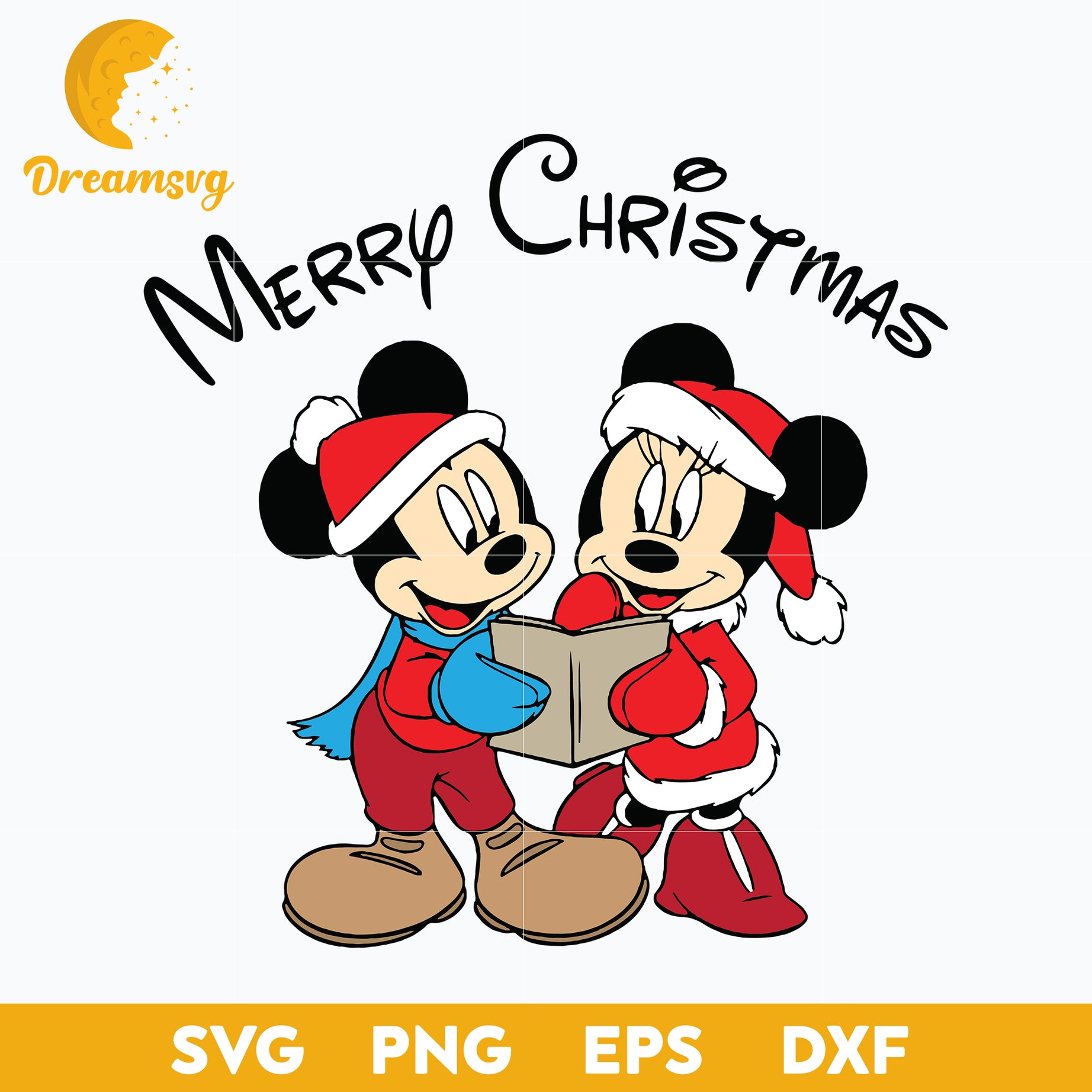 Mickey Mouse And Minnie Mouse Christmas SVG, Christmas SVG.