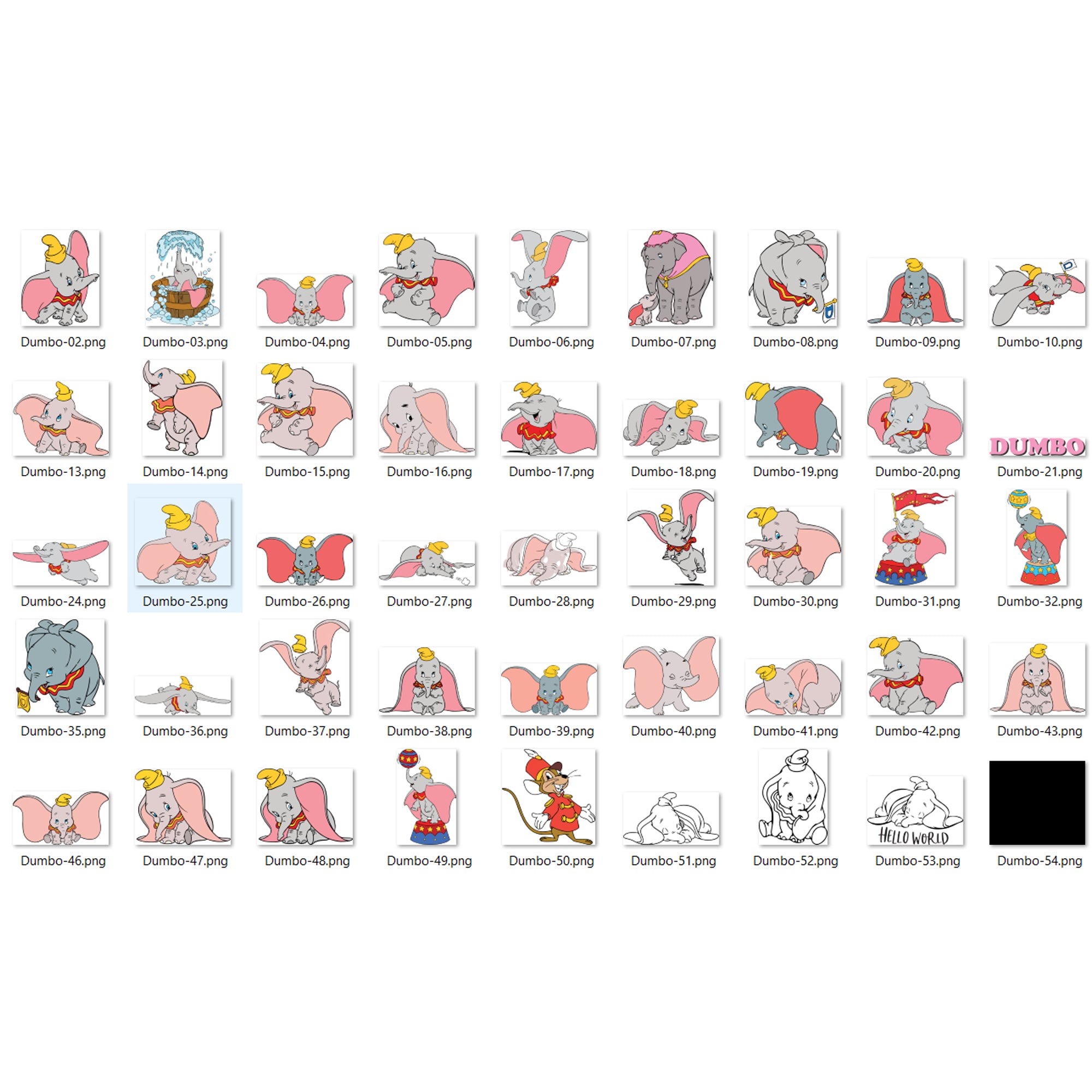 220+ Dumbo Bundle, Dumbo svg, Dumbo Printable, Dumbo Cut Files, Dumbo Clipart, Dumbo Vector, Dumbo PNG, Dumbo Silhouette, Cartoon svg, png, dxf, eps digital file