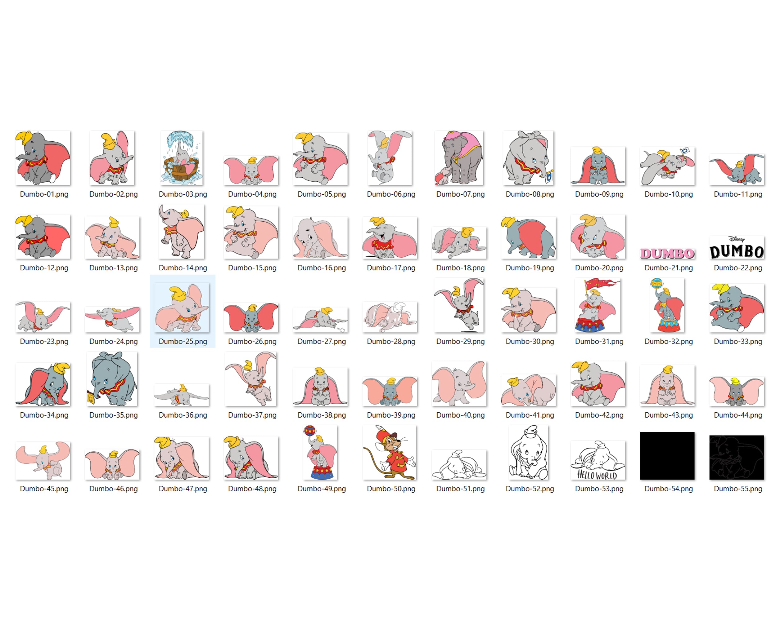 220+ Dumbo Bundle, Dumbo svg, Dumbo Printable, Dumbo Cut Files, Dumbo Clipart, Dumbo Vector, Dumbo PNG, Dumbo Silhouette, Cartoon svg, png, dxf, eps digital file