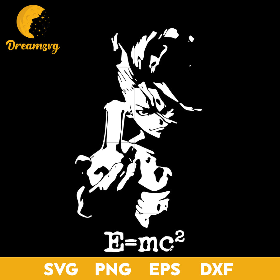 Emc2 Dr Stone Svg, Senku Ishigami Svg, Dr Stone Anime Svg, file for cricut, Anime svg, png, eps, dxf digital download