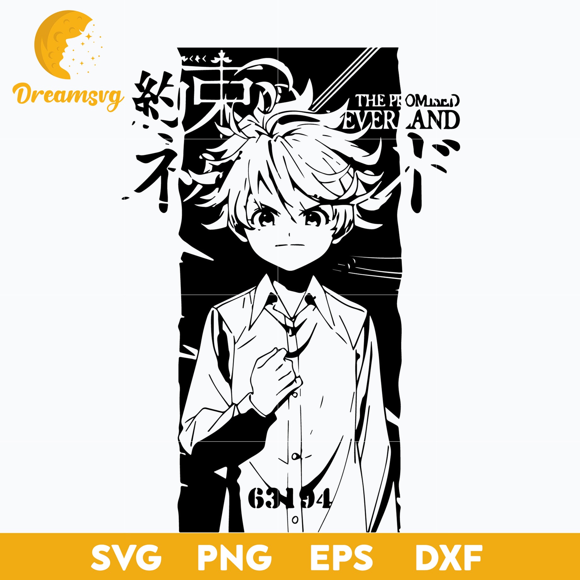 Emma Svg, The Promised Neverland Svg, Heroes Svg, file for cricut, Anime svg, png, eps, dxf digital download
