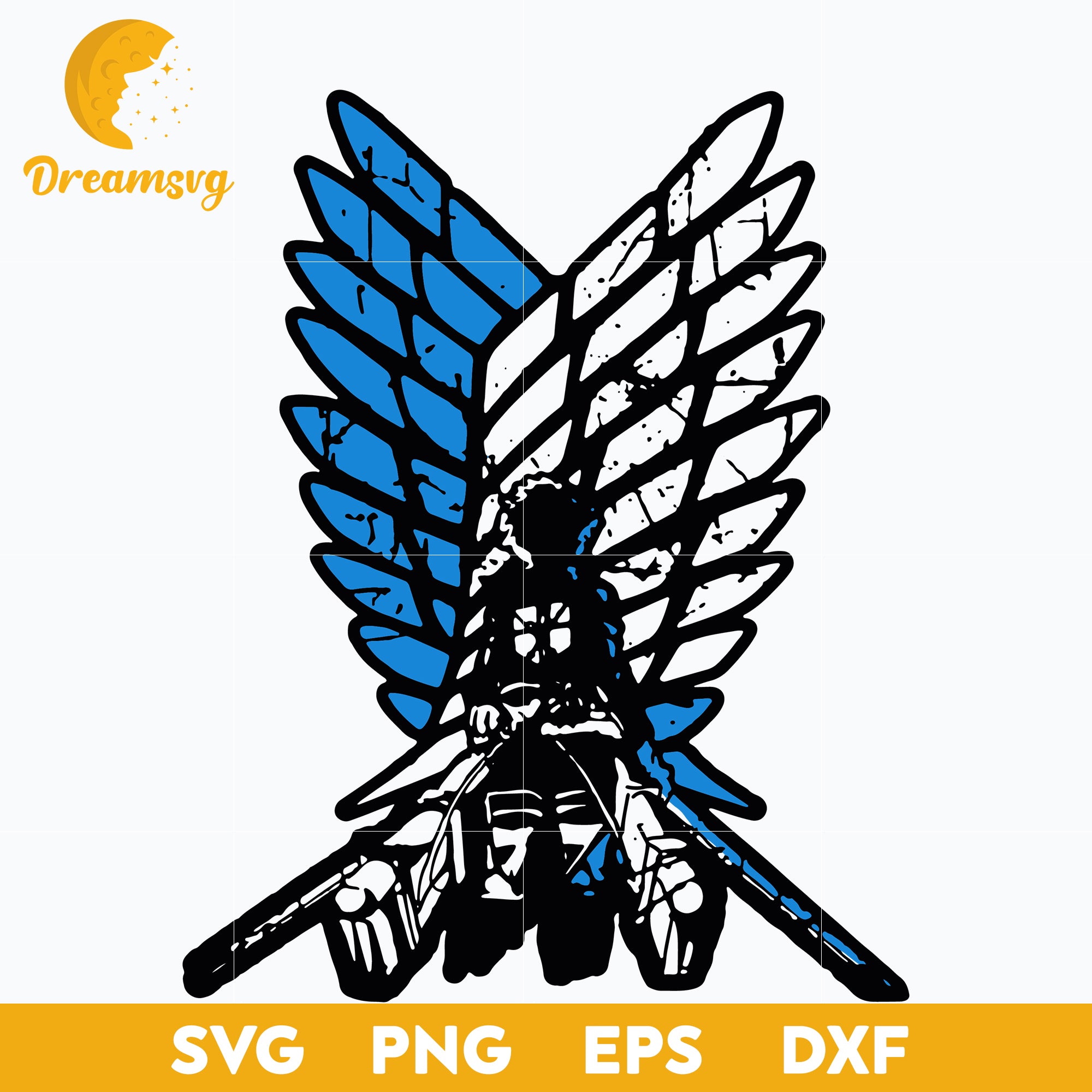 Eren Wings Of Freedom Svg, Attack On Titan Svg, Anime Eren Svg, Eren Jaeger Svg, file for cricut, Anime svg, png, eps, dxf digital download