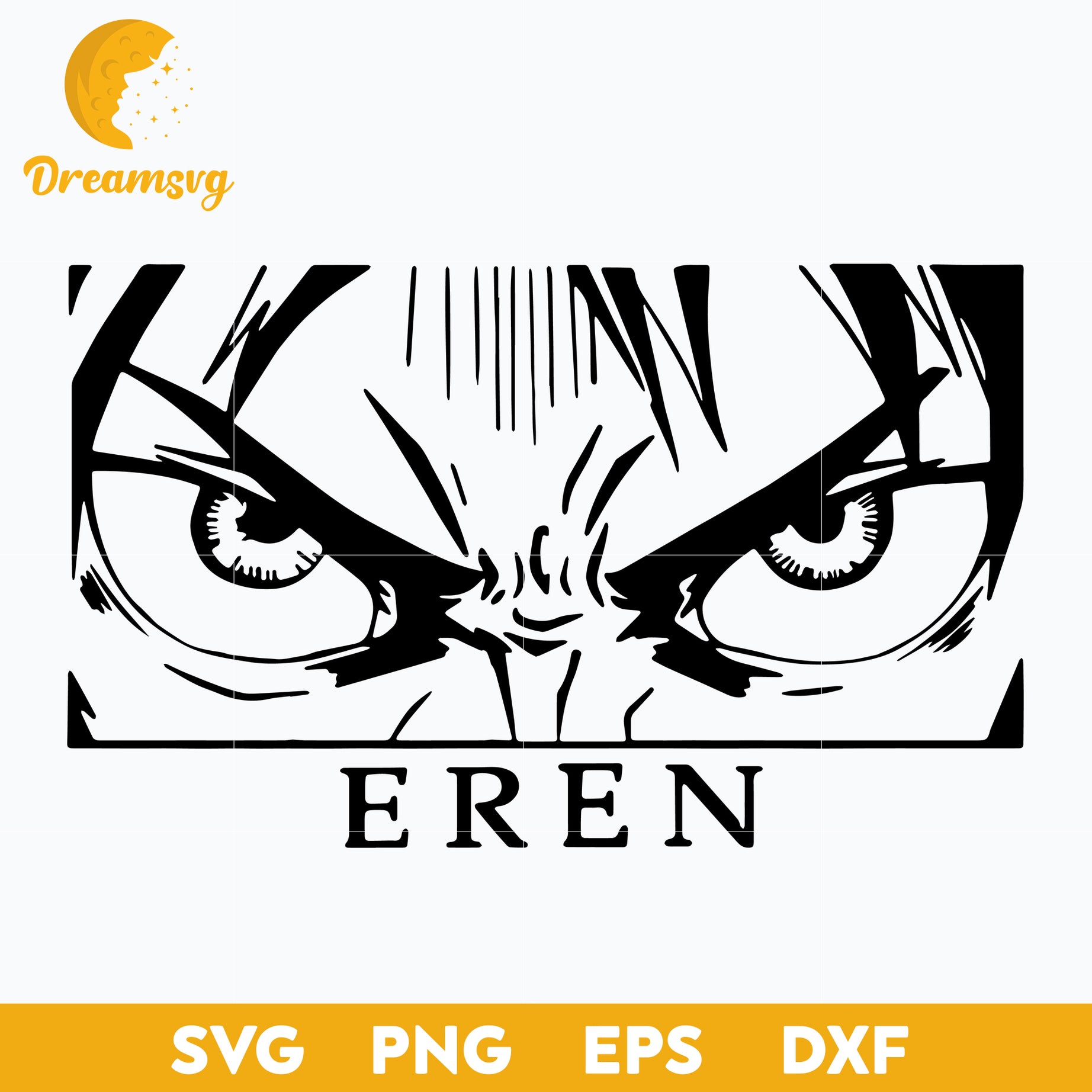 Eren Yeager Eyes Svg, Eren Titan Svg, Attack On Titan Svg, file for cricut, Anime svg, png, eps, dxf digital download