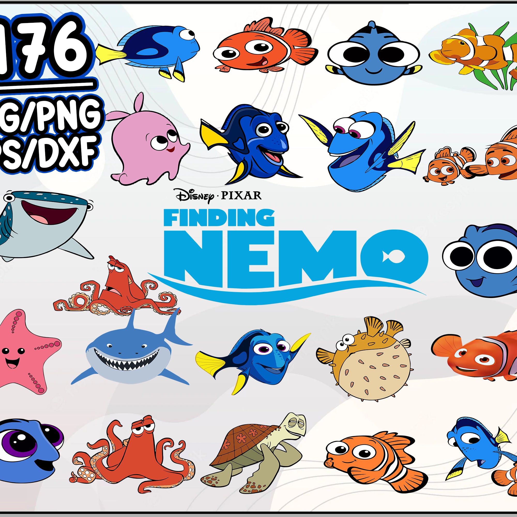 176+ Finding Nemo SVG Bundle, Dory Svg, Nemo Iron On, Nemo Cricut, Nemo Clipart, Dory Clipart, Finding Nemo Png, Dory Png, Cartoon svg, png, dxf, eps digital file