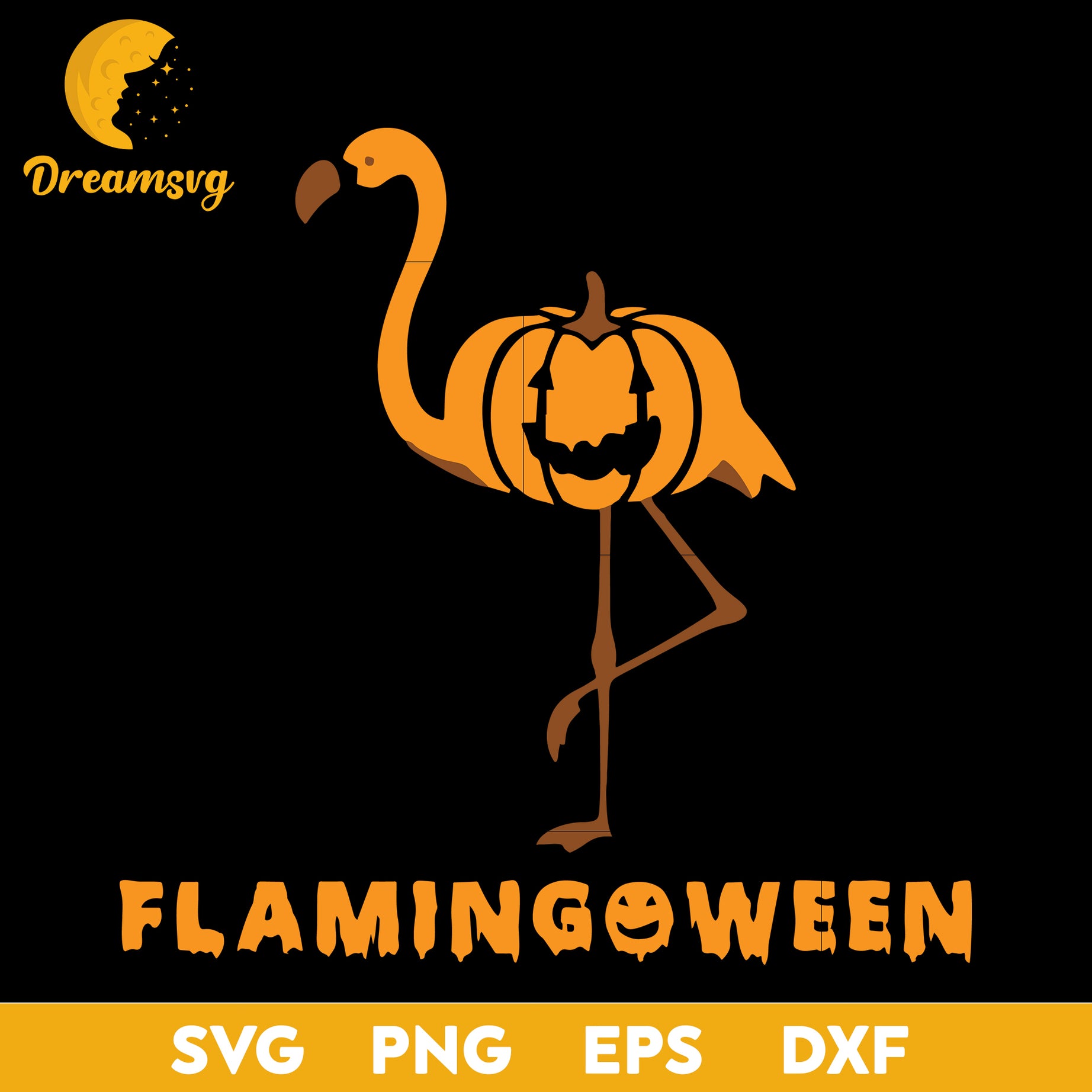 Flamingo Halloween svg, Halloween svg, png, dxf, eps digital file.