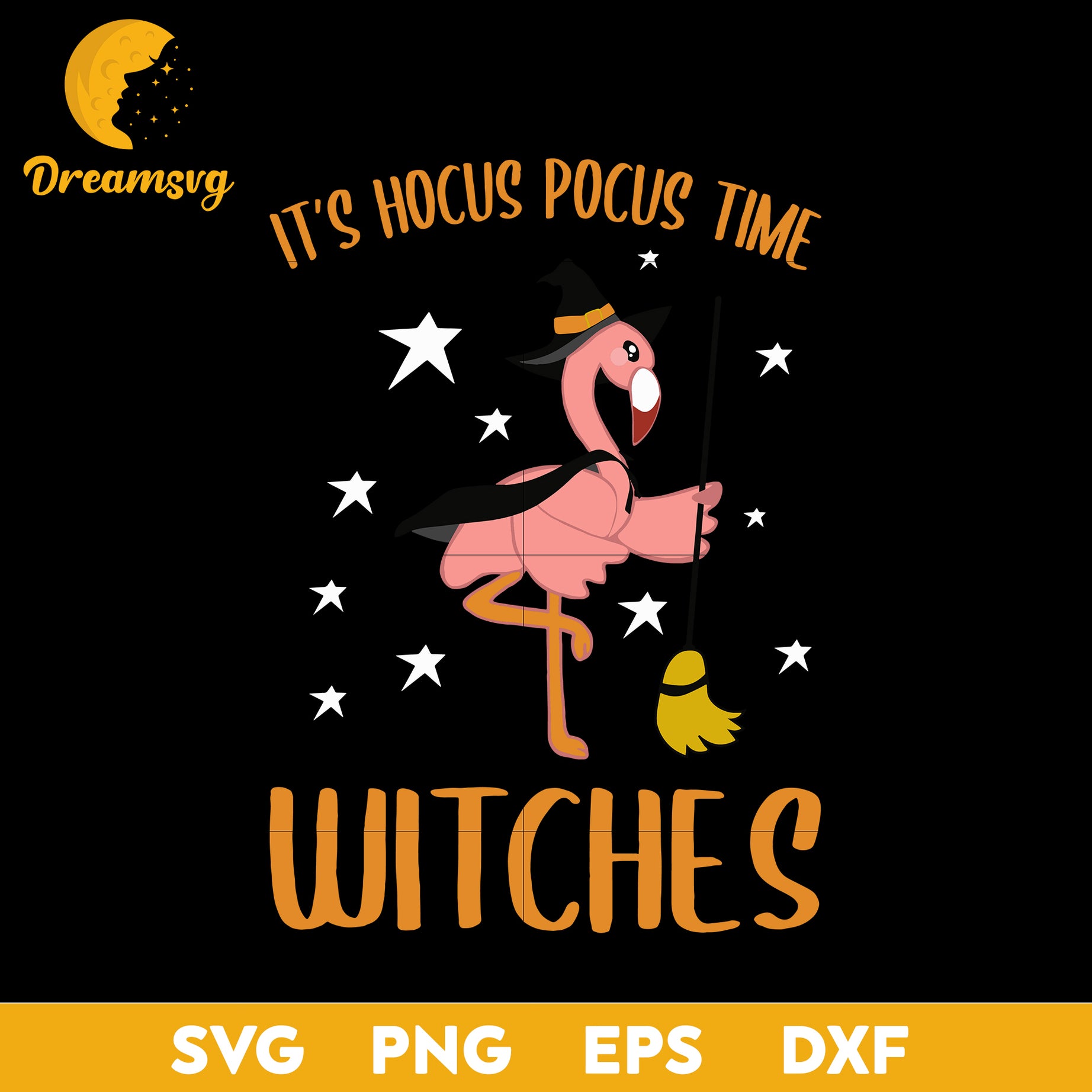 Flamingo Witches svg, Halloween svg, png, dxf, eps digital file.