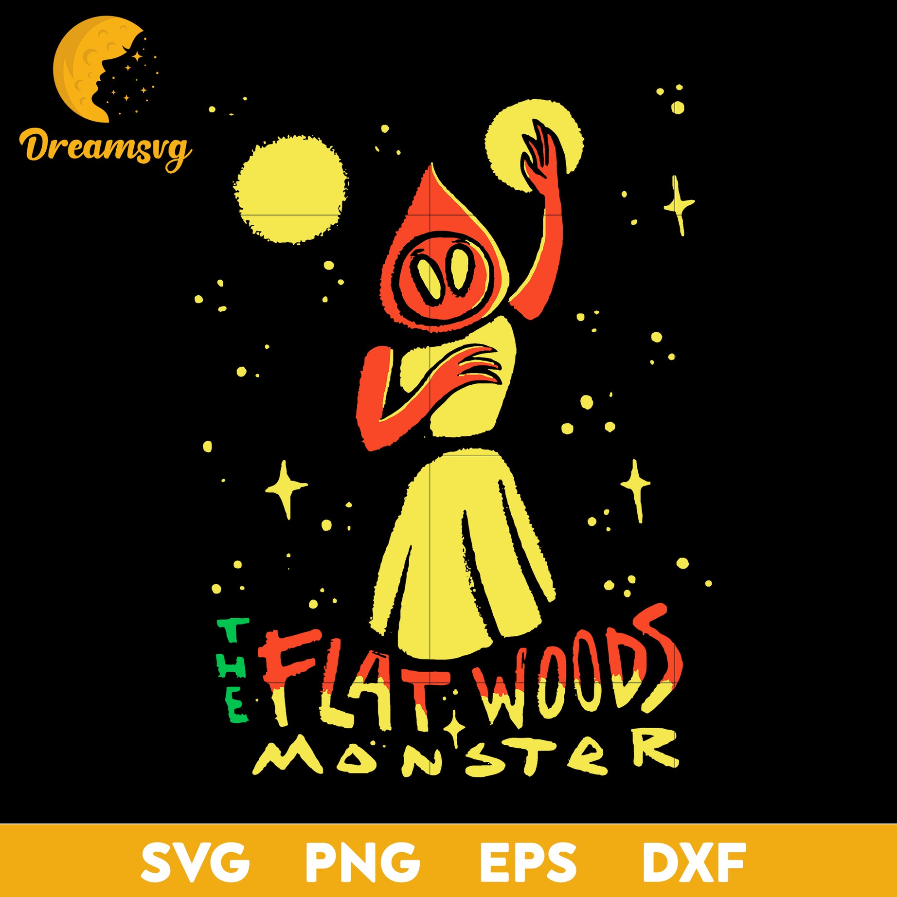 Flatwoods Monster Horror svg, Halloween svg, png, dxf, eps digital file.