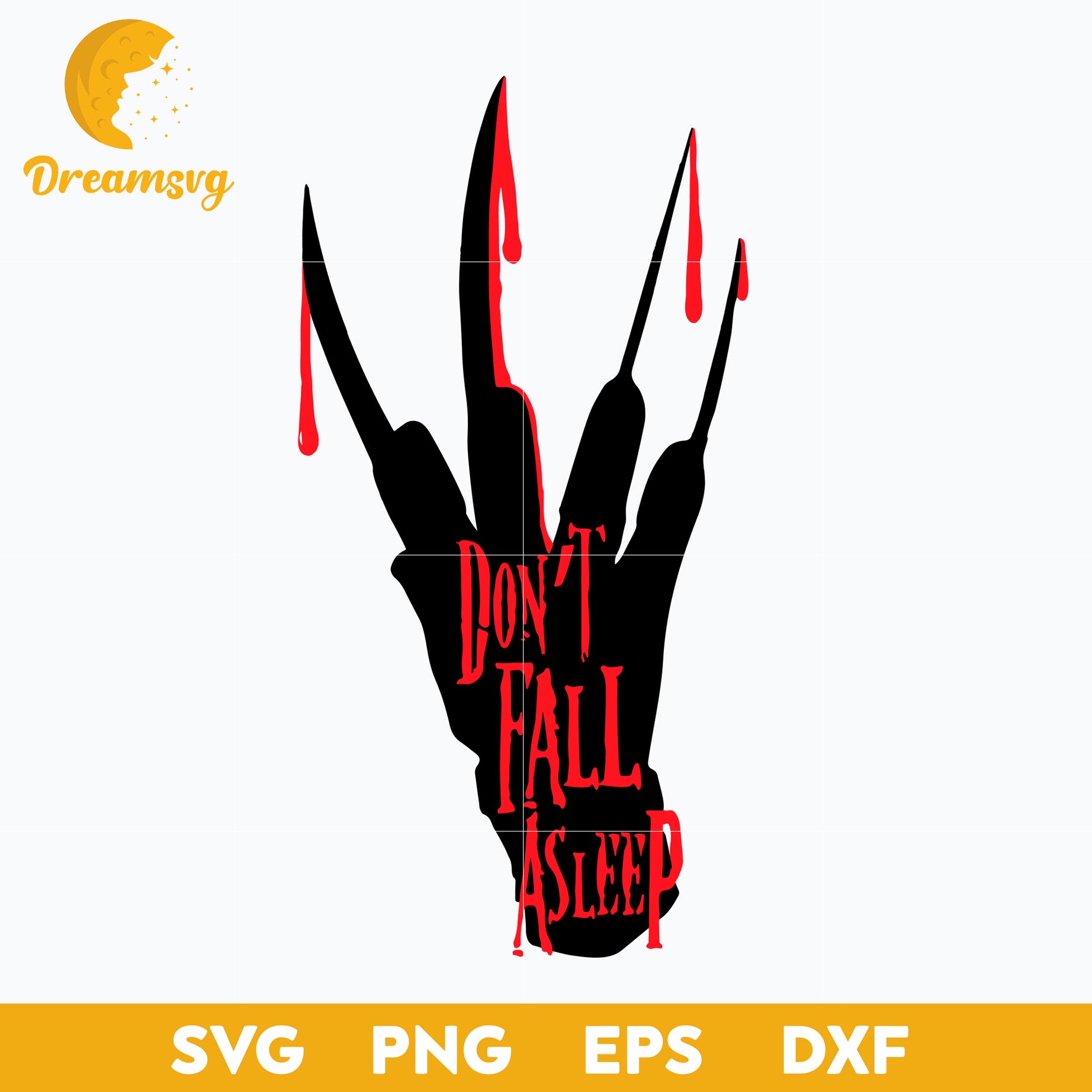 Freddy Krueger Don't fall Asleep Halloween svg, Halloween svg, png, dxf, eps digital file.