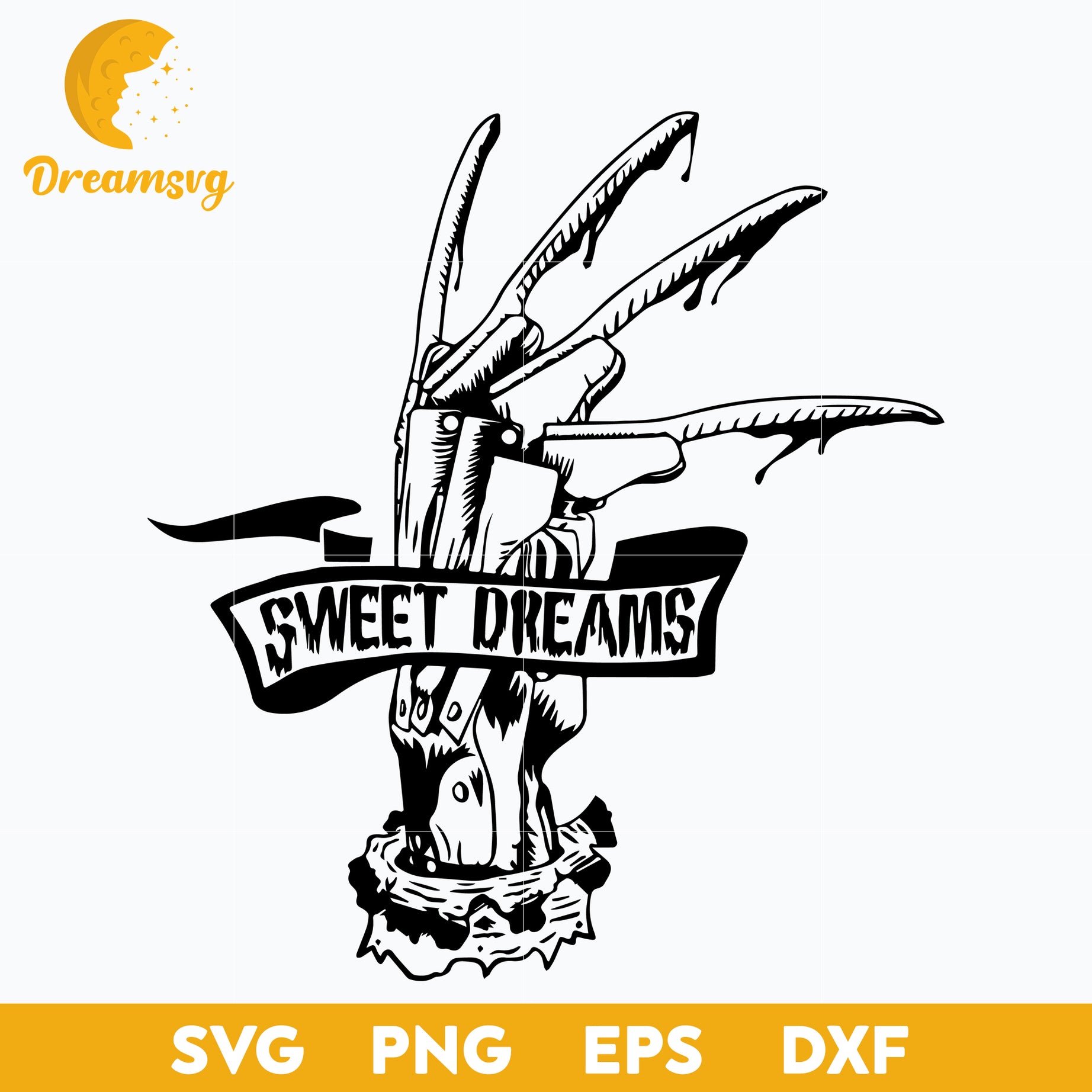 Freddy Krueger Sweet Dreams svg, Halloween svg, png, dxf, eps digital file.